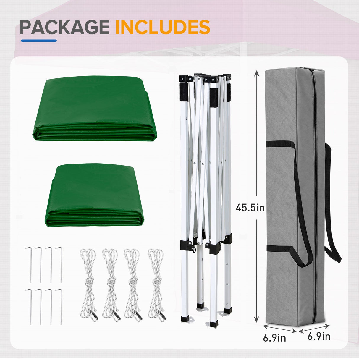 5x5 Straight Leg Pop Up Canopy Tent with One Removable Sunwall - Eagle Peak Custom Canopy Tent