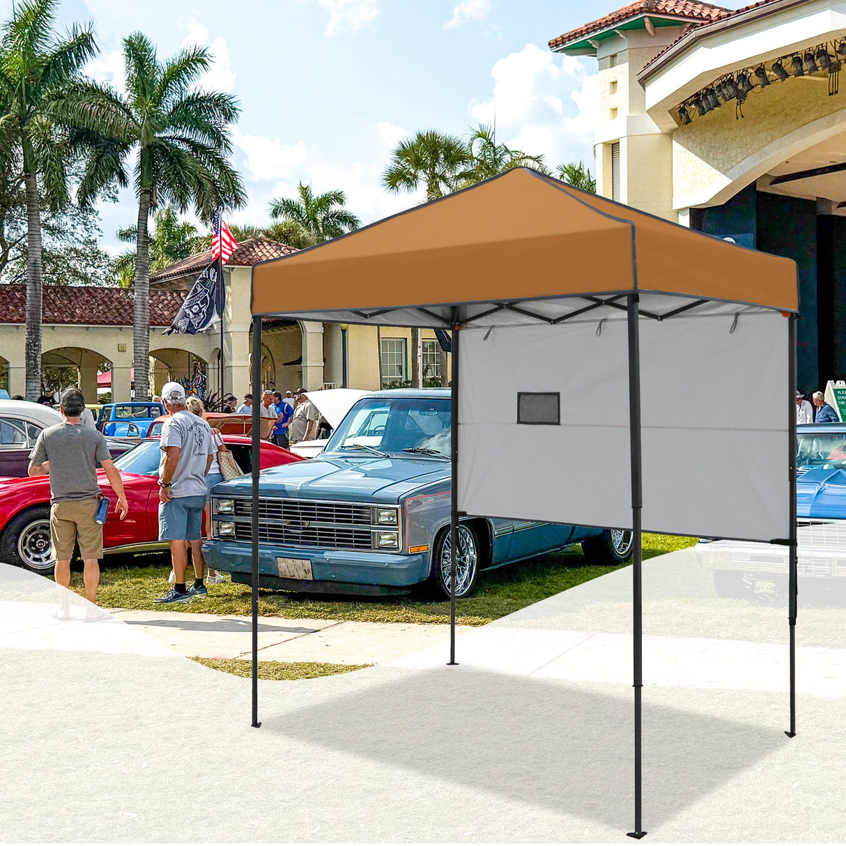 6x4 ft Instant Pop Up Canopy with Adjustable Sun Wall - Eagle Peak Custom Canopy Tent