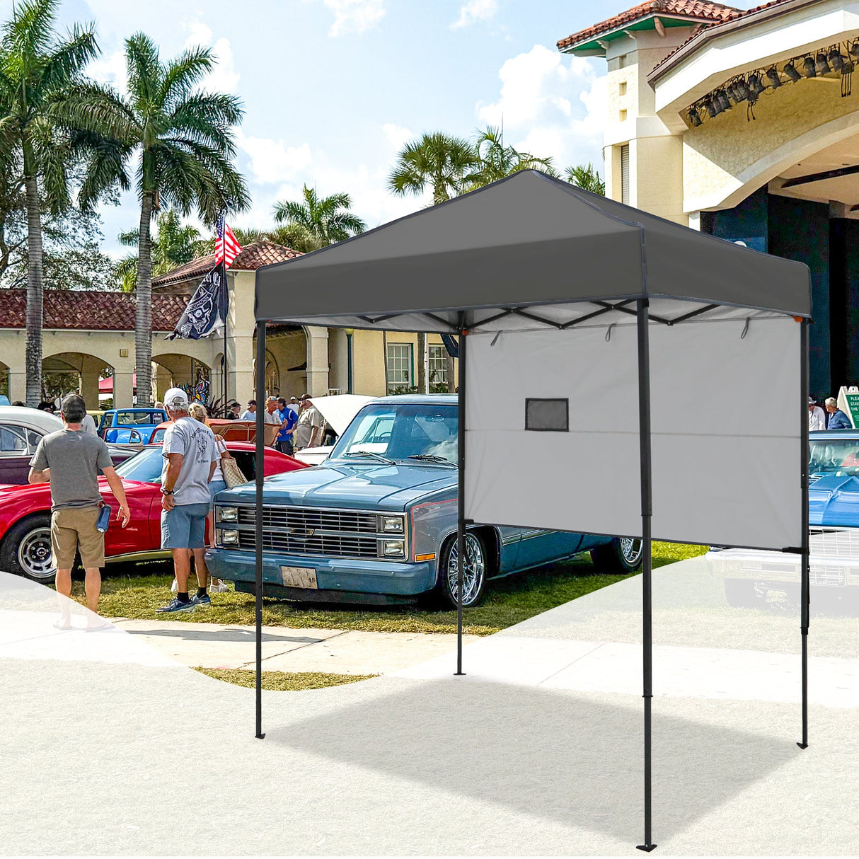 6x4 ft Instant Pop Up Canopy with Adjustable Sun Wall - Eagle Peak Custom Canopy Tent