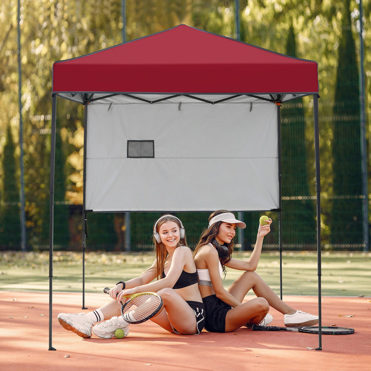 6x4 ft Instant Pop Up Canopy with Adjustable Sun Wall - Eagle Peak Custom Canopy Tent