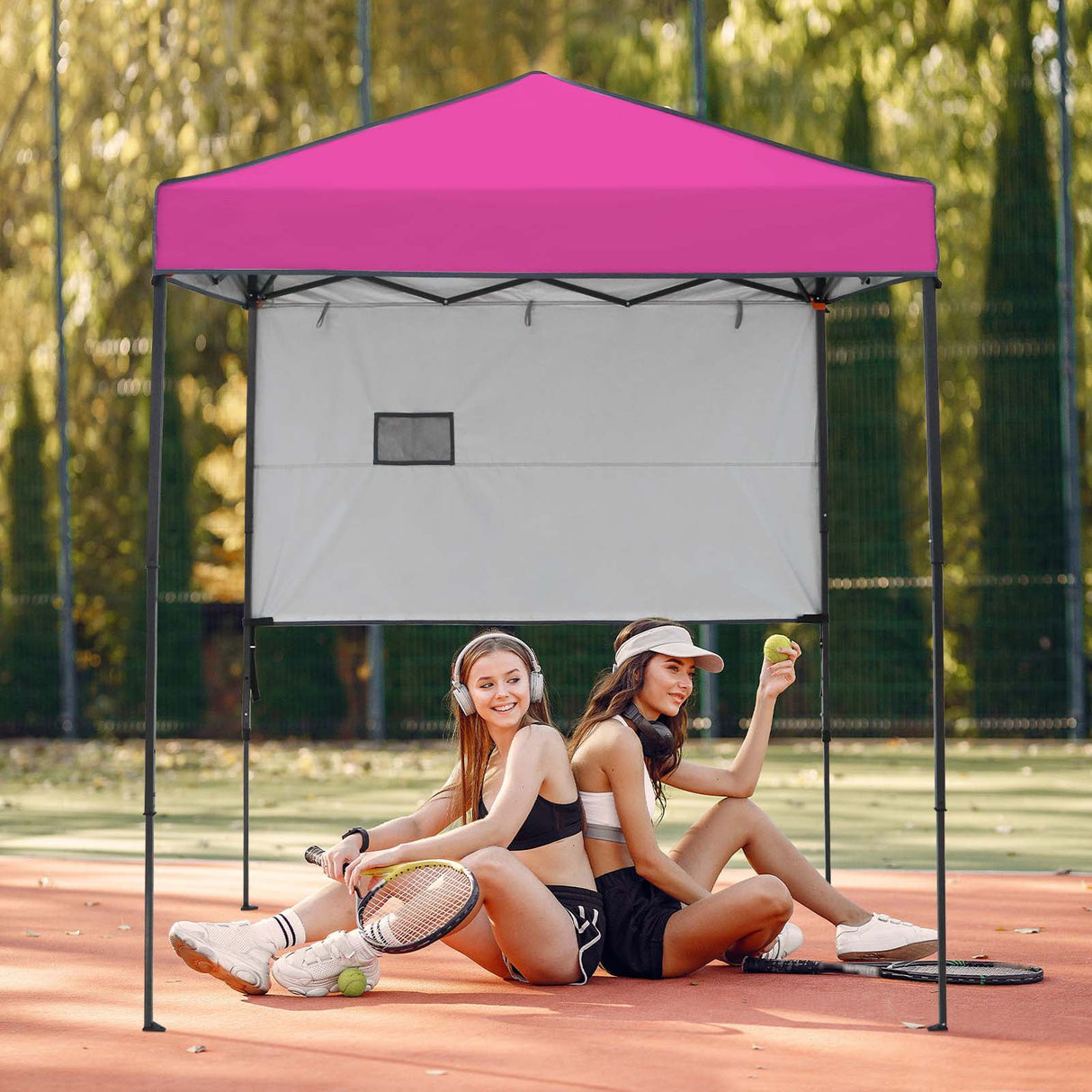 6x4 ft Instant Pop Up Canopy with Adjustable Sun Wall - Eagle Peak Custom Canopy Tent