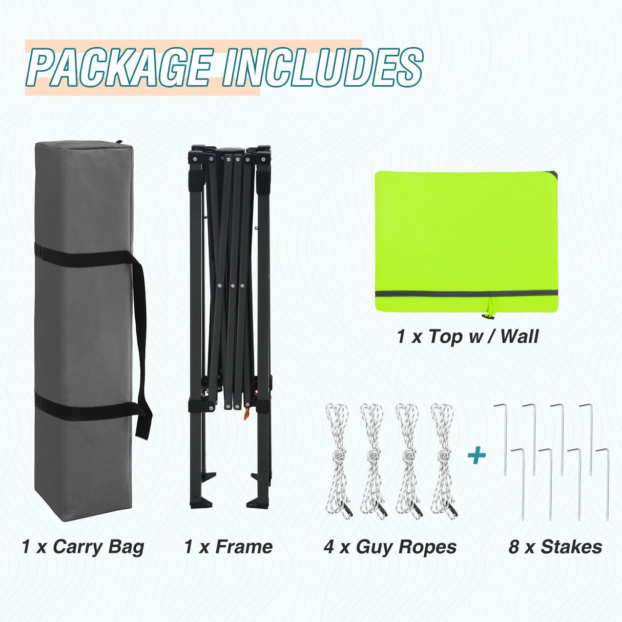 6x4 ft Instant Pop Up Canopy with Adjustable Sun Wall - Eagle Peak Custom Canopy Tent