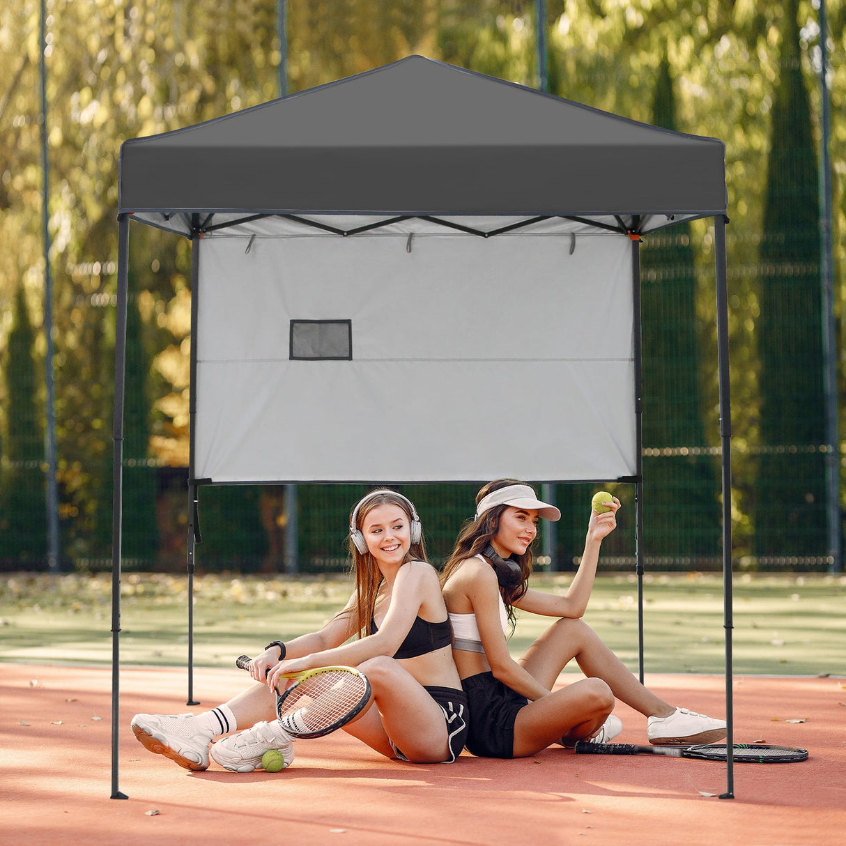 6x4 ft Instant Pop Up Canopy with Adjustable Sun Wall - Eagle Peak Custom Canopy Tent