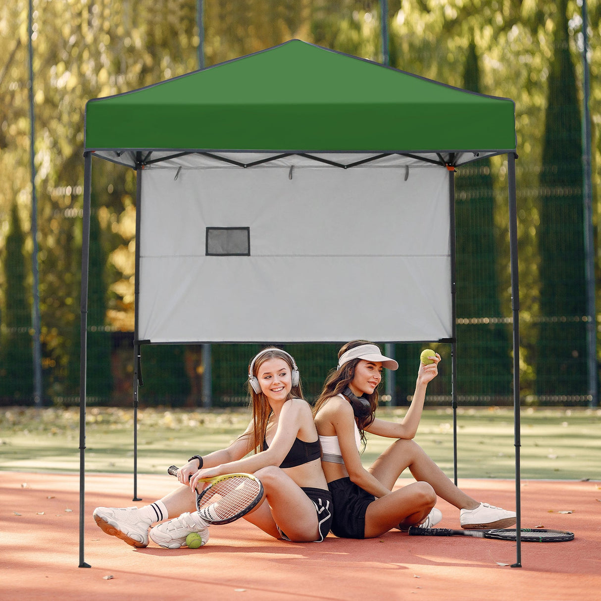 6x4 ft Instant Pop Up Canopy with Adjustable Sun Wall - Eagle Peak Custom Canopy Tent