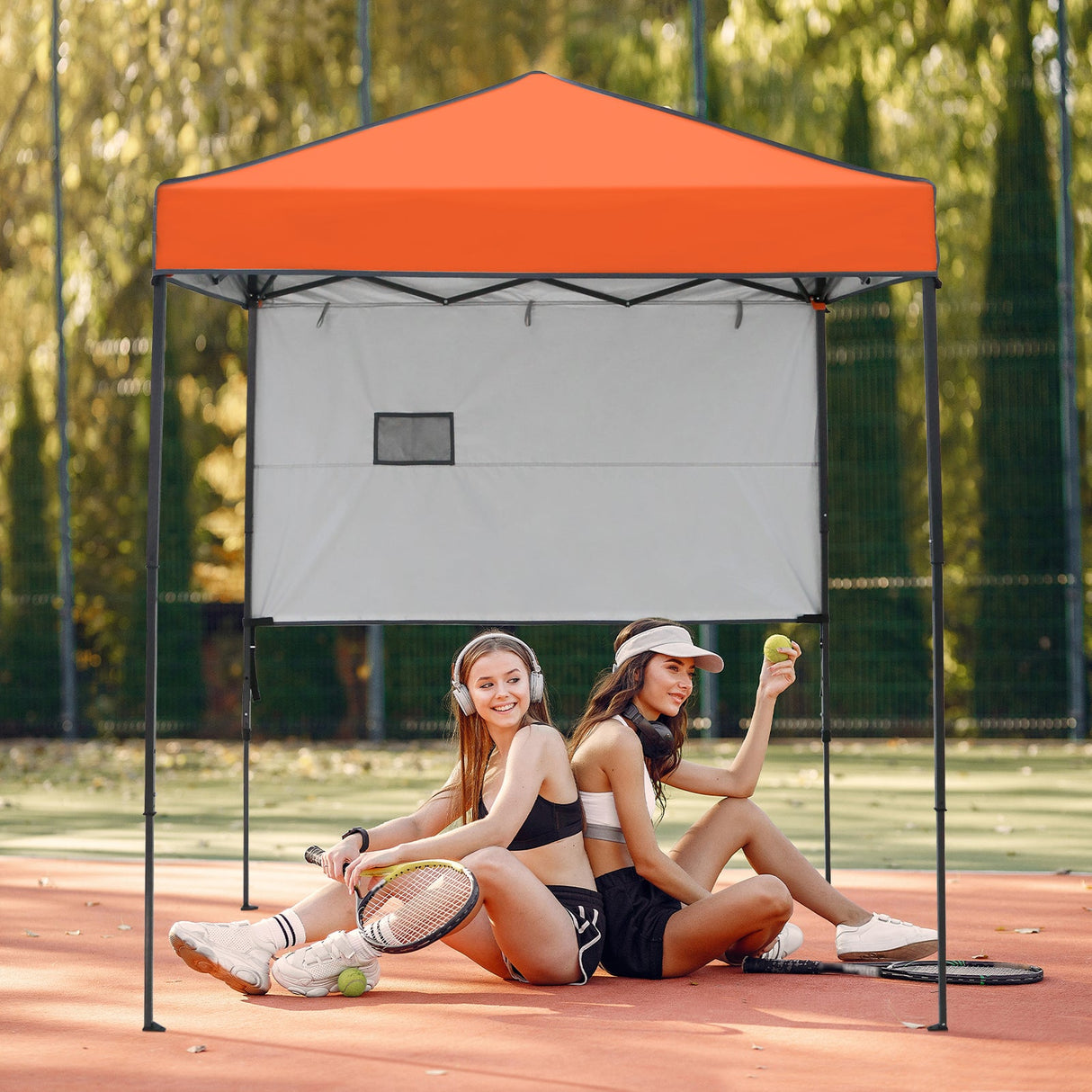 6x4 ft Instant Pop Up Canopy with Adjustable Sun Wall - Eagle Peak Custom Canopy Tent