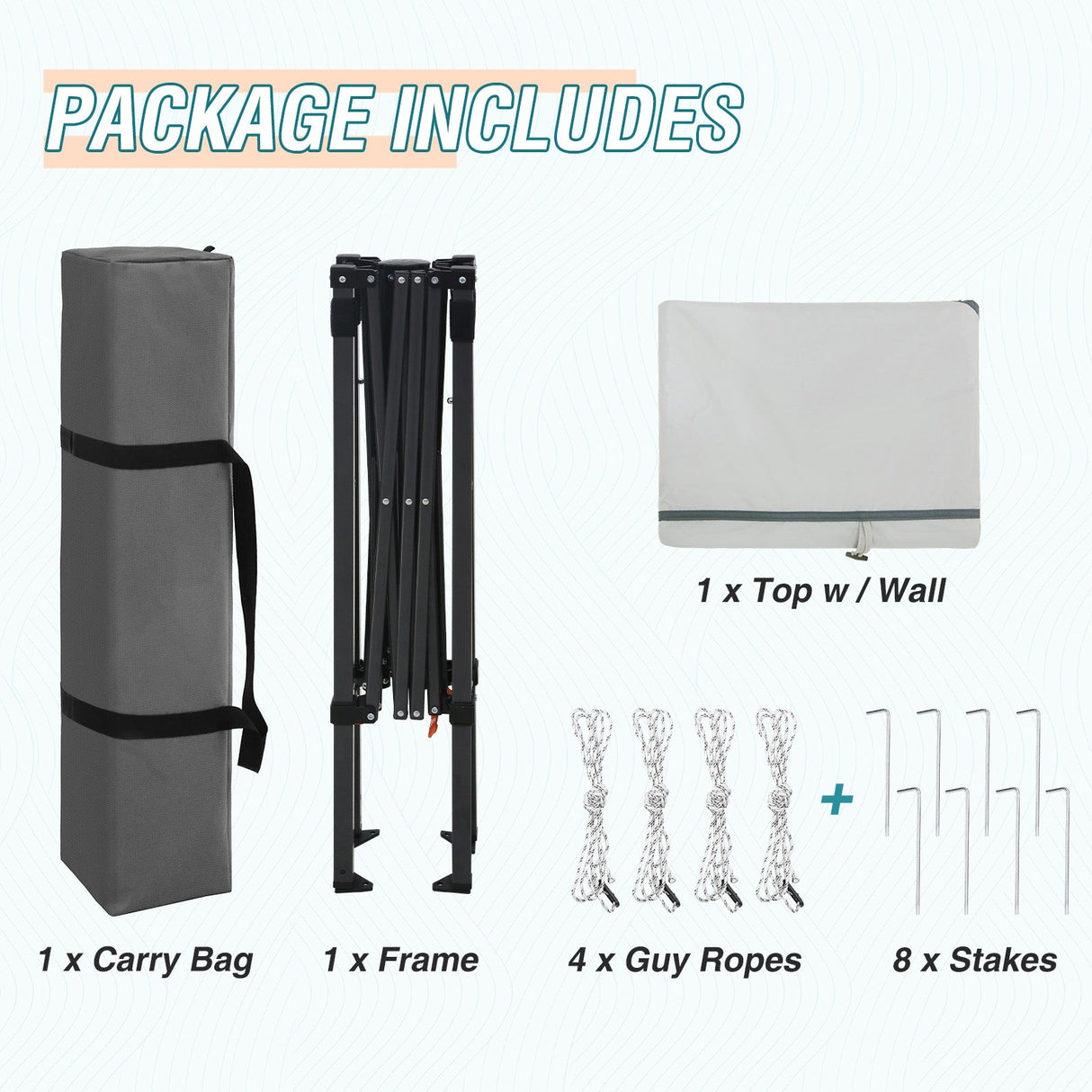 6x4 ft Instant Pop Up Canopy with Adjustable Sun Wall - Eagle Peak Custom Canopy Tent