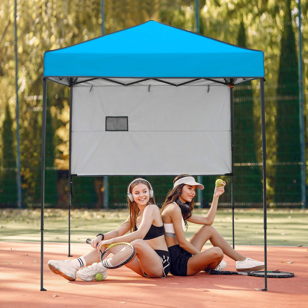 6x4 ft Instant Pop Up Canopy with Adjustable Sun Wall - Eagle Peak Custom Canopy Tent