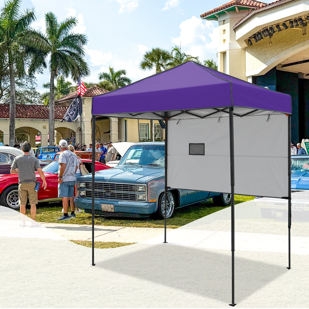 6x4 ft Instant Pop Up Canopy with Adjustable Sun Wall - Eagle Peak Custom Canopy Tent