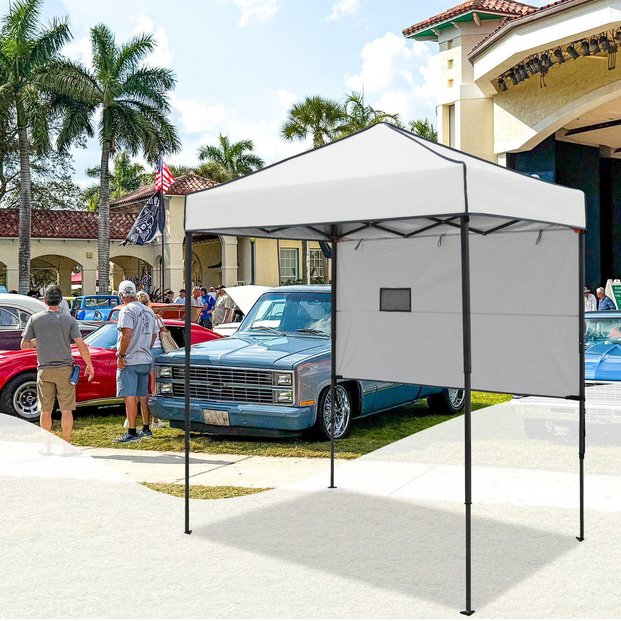 6x4 ft Instant Pop Up Canopy with Adjustable Sun Wall - Eagle Peak Custom Canopy Tent