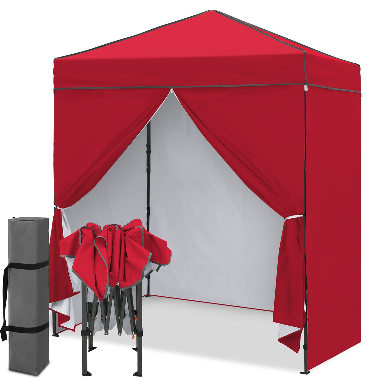 6x4 Instant Pop Up Canopy Tent with 4 Side Wall Panels - Eagle Peak®