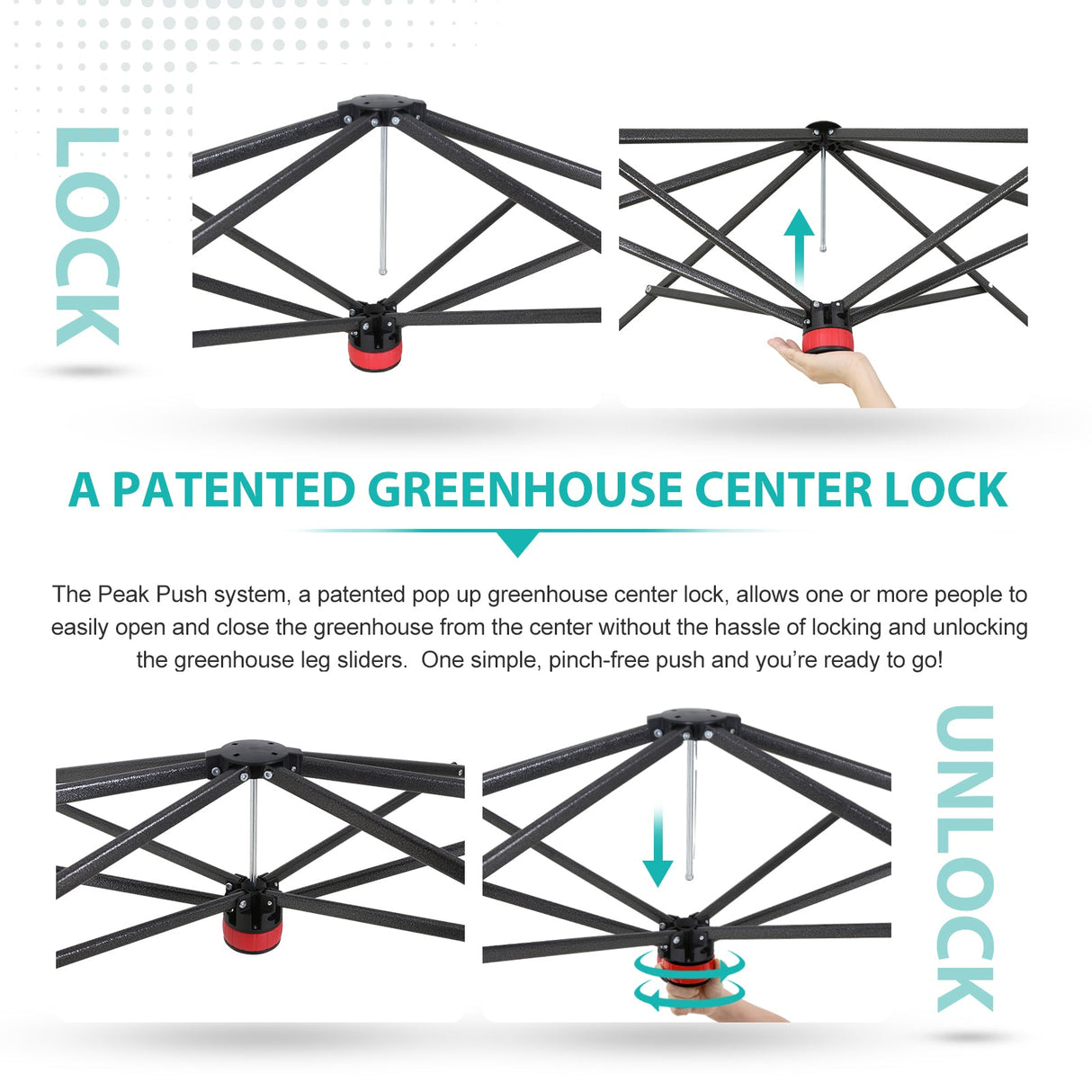 6x4/8x6/10x10 Portable Walk in Greenhouse with Polyester Reinforced Corners, Gray/White, Green/White - Eagle Peak Custom Canopy Tent