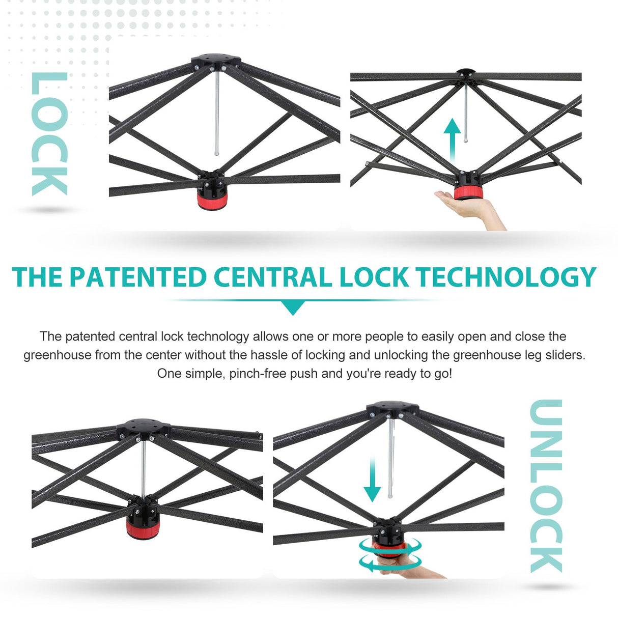 6x4/8x6/10x10 Portable Walk in Greenhouse with Polyester Reinforced Corners, Gray/White, Green/White - Eagle Peak Custom Canopy Tent