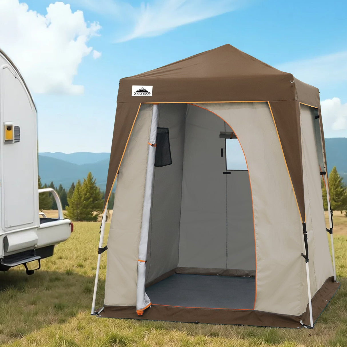 6x6 Pop Up Privacy Tent with Ground Mat - Eagle Peak Custom Canopy Tent