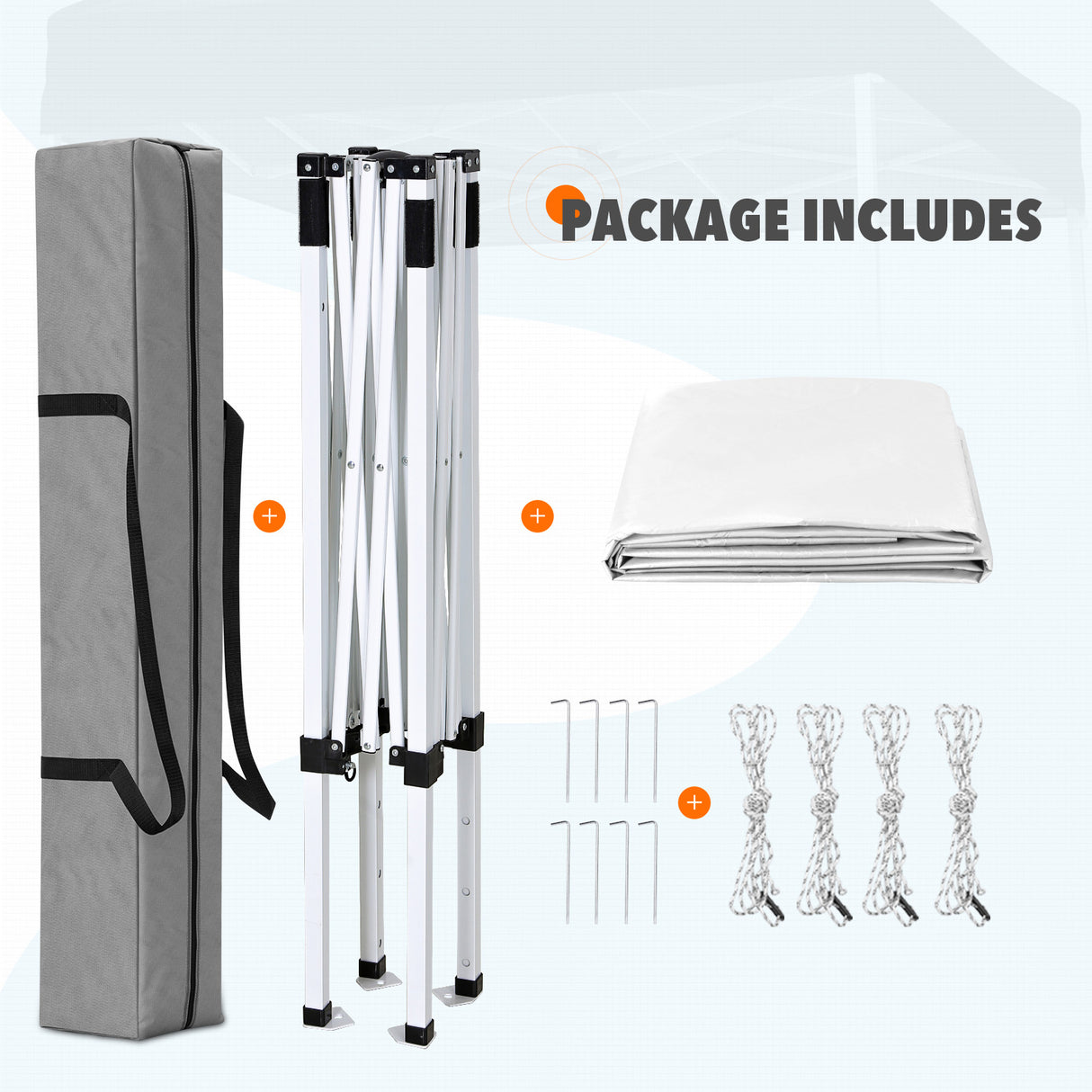 5x5 Pop Up Canopy Tent Instant Straight Leg Outdoor Canopy Easy Set-up