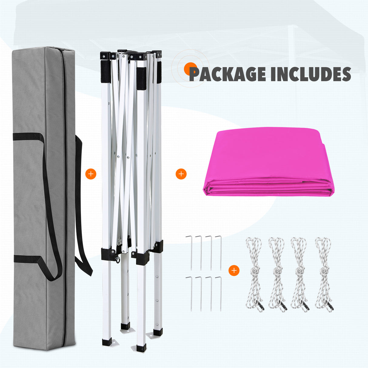 5x5 Pop Up Canopy Tent Instant Straight Leg Outdoor Canopy Easy Set-up