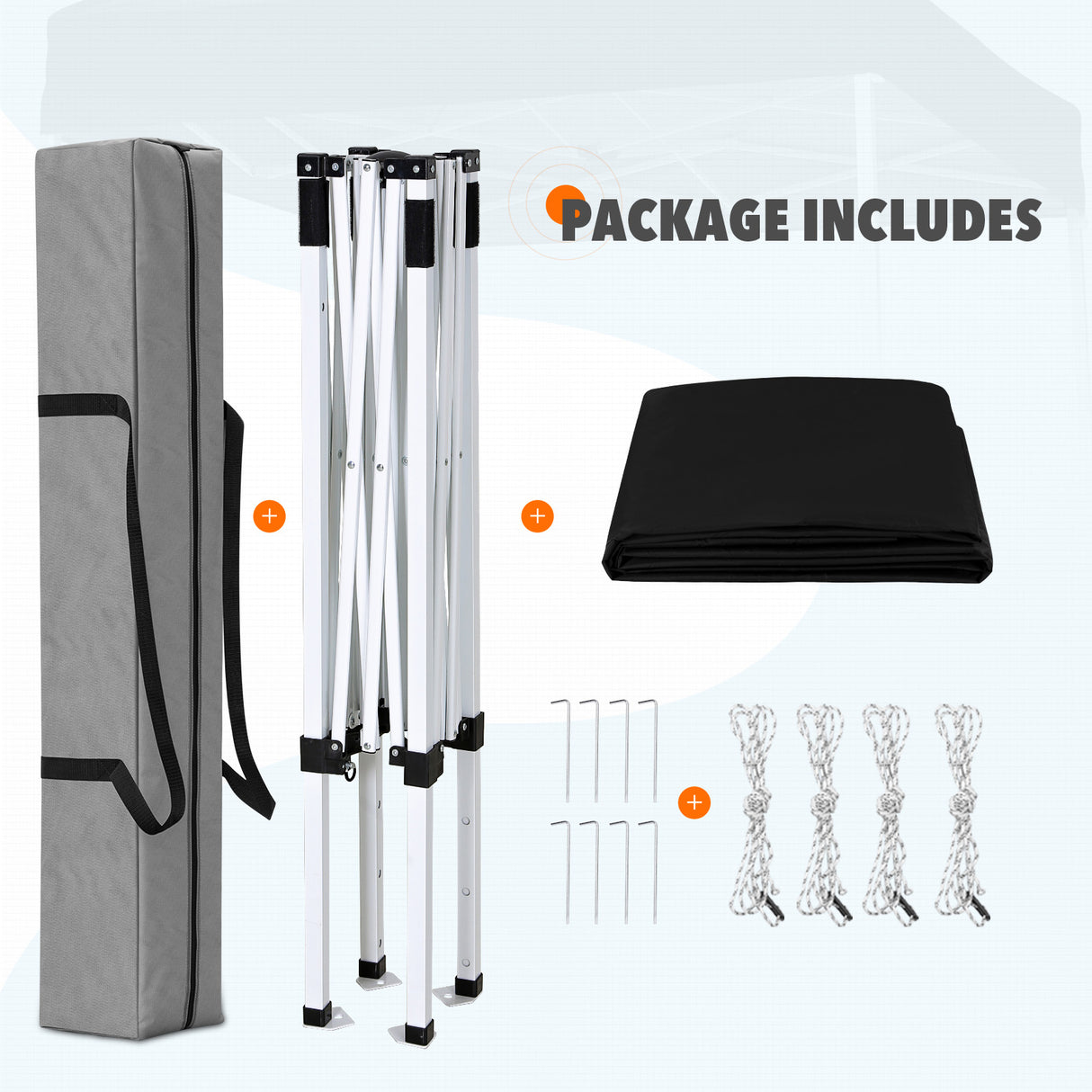 5x5 Pop Up Canopy Tent Instant Straight Leg Outdoor Canopy Easy Set-up