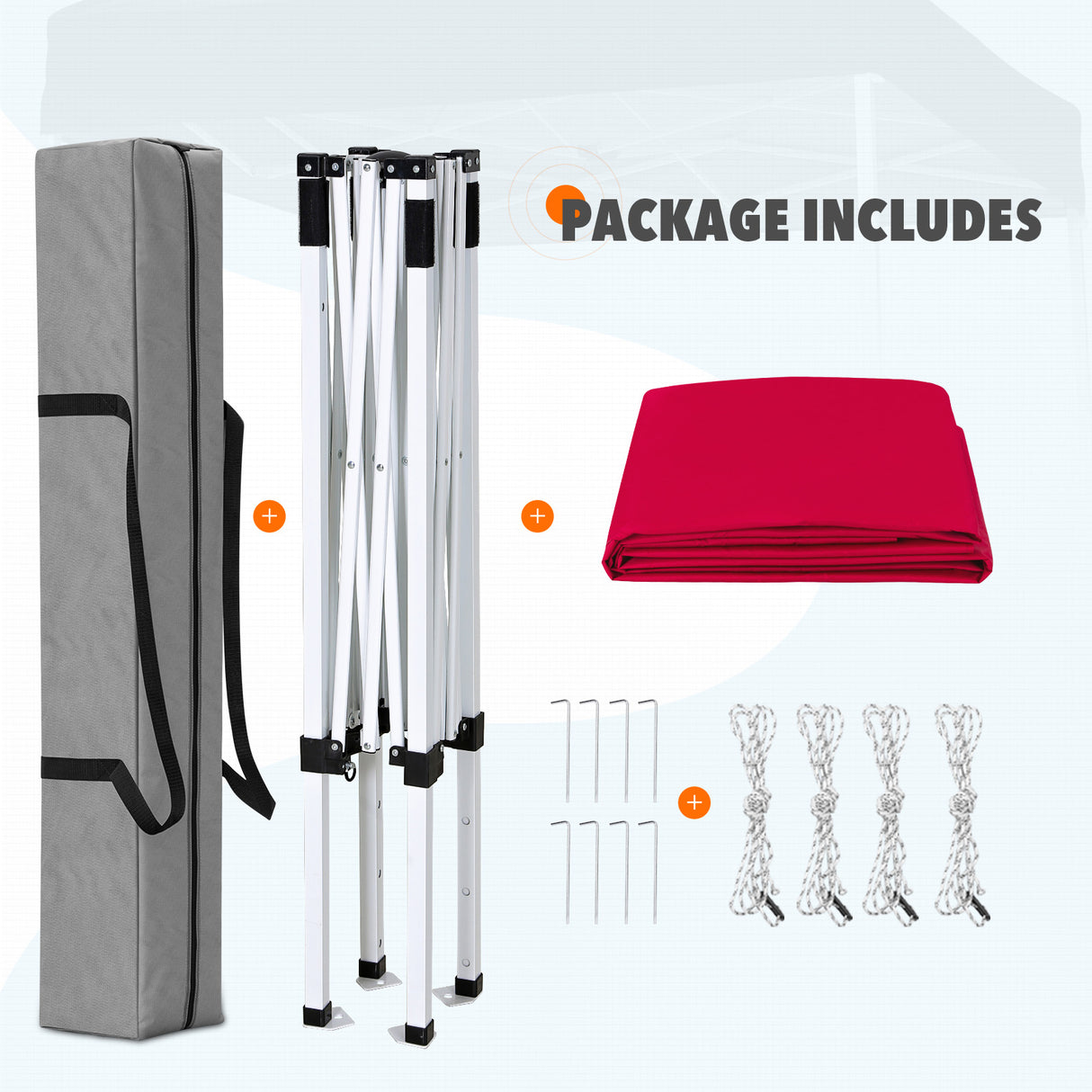 5x5 Pop Up Canopy Tent Instant Straight Leg Outdoor Canopy Easy Set-up