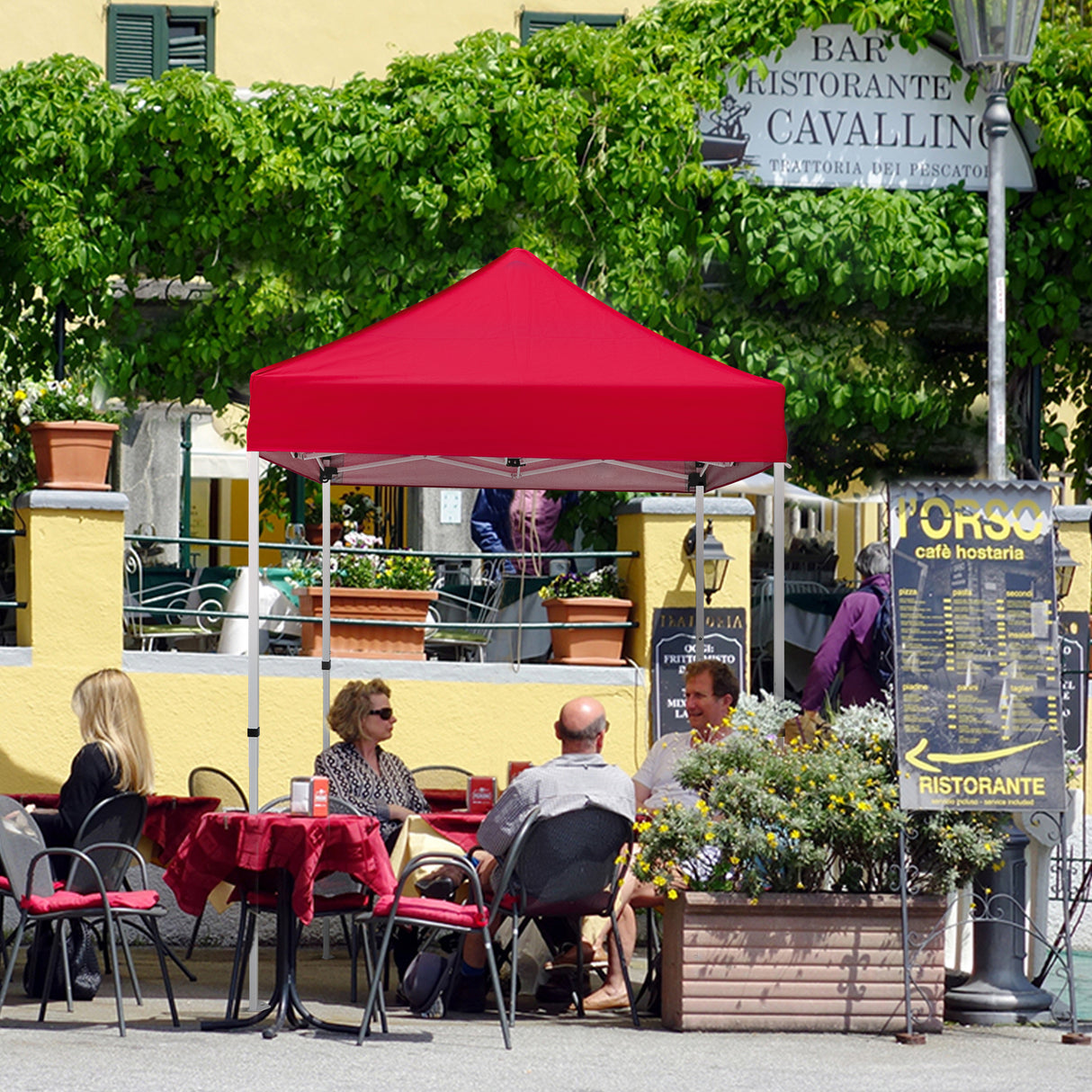 5x5 Pop Up Canopy Tent Instant Straight Leg Outdoor Canopy Easy Set-up