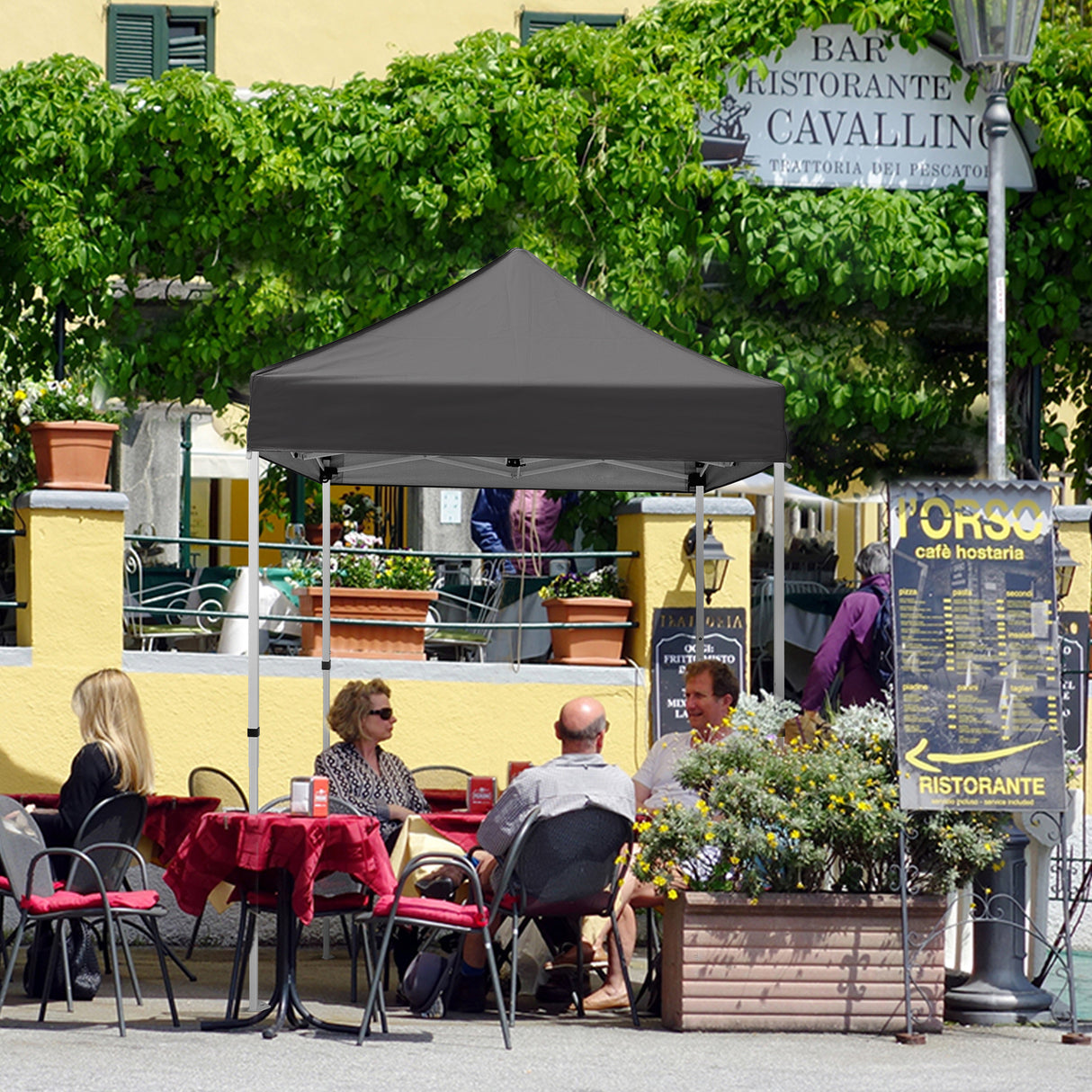 5x5 Pop Up Canopy Tent Instant Straight Leg Outdoor Canopy Easy Set-up