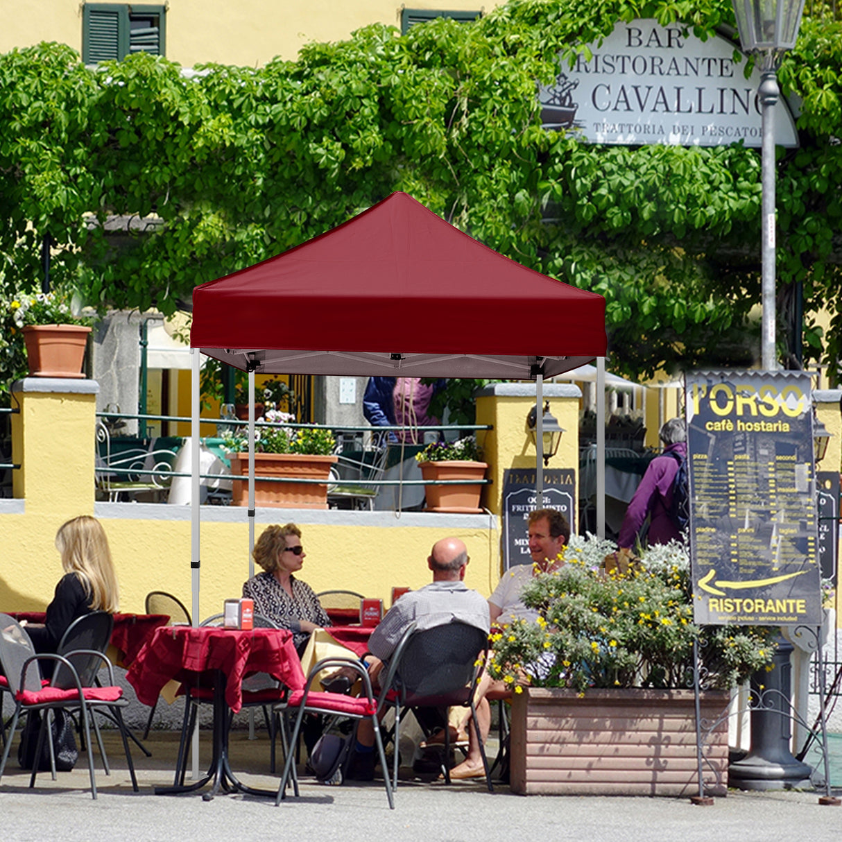 5x5 Pop Up Canopy Tent Instant Straight Leg Outdoor Canopy Easy Set-up