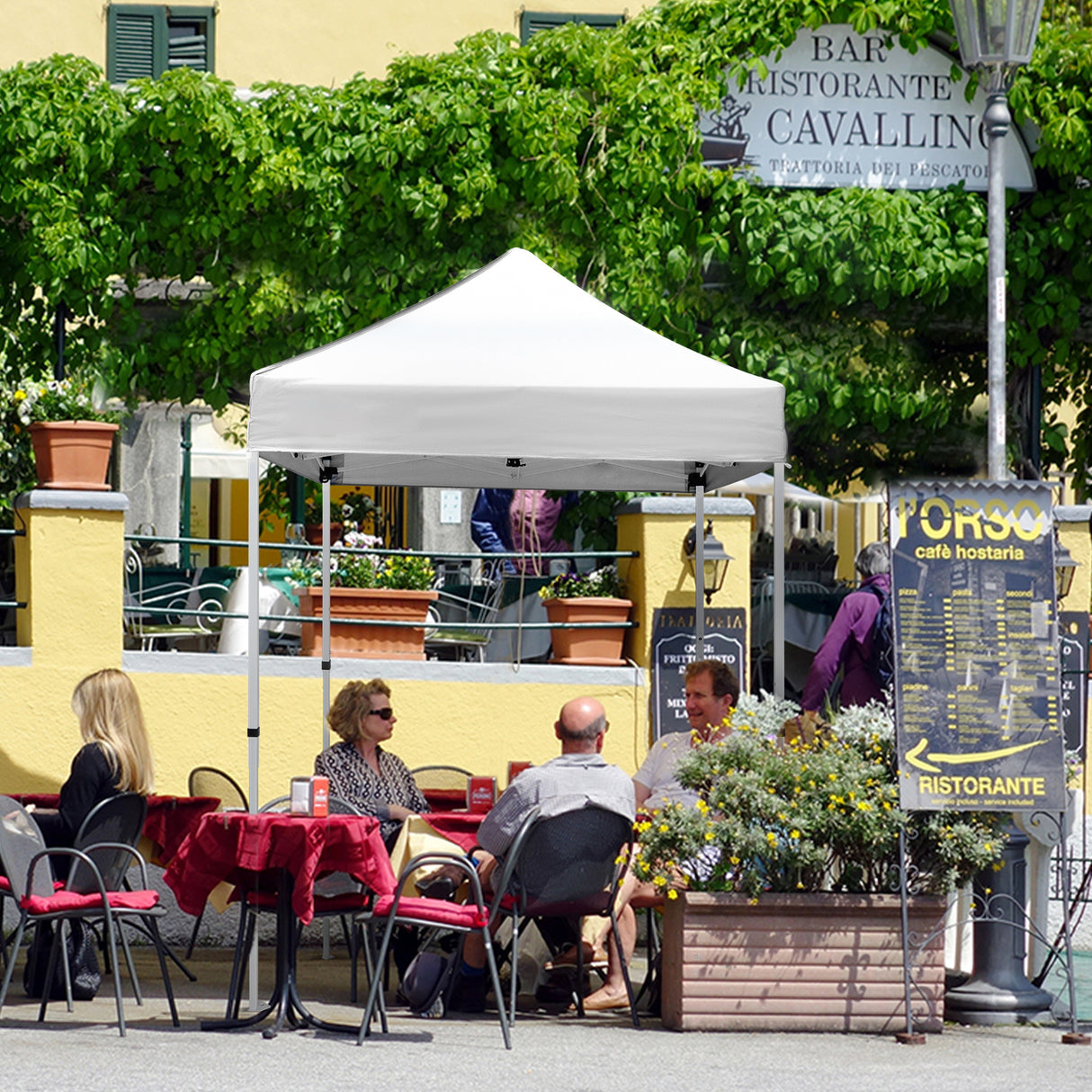 5x5 Pop Up Canopy Tent Instant Straight Leg Outdoor Canopy Easy Set-up