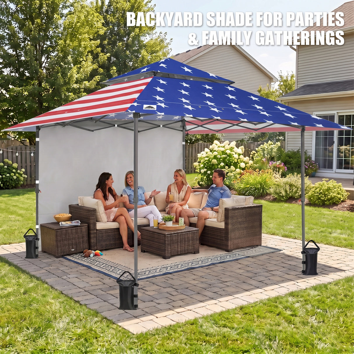 13x13 Pop Up Canopy Tent With Sidewall