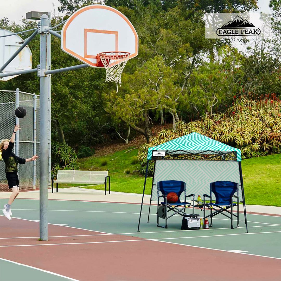 8x8 Pop Up Canopy Tent with Sidewall,8x8 Base 6x6 Top - Eagle Peak Custom Canopy Tent