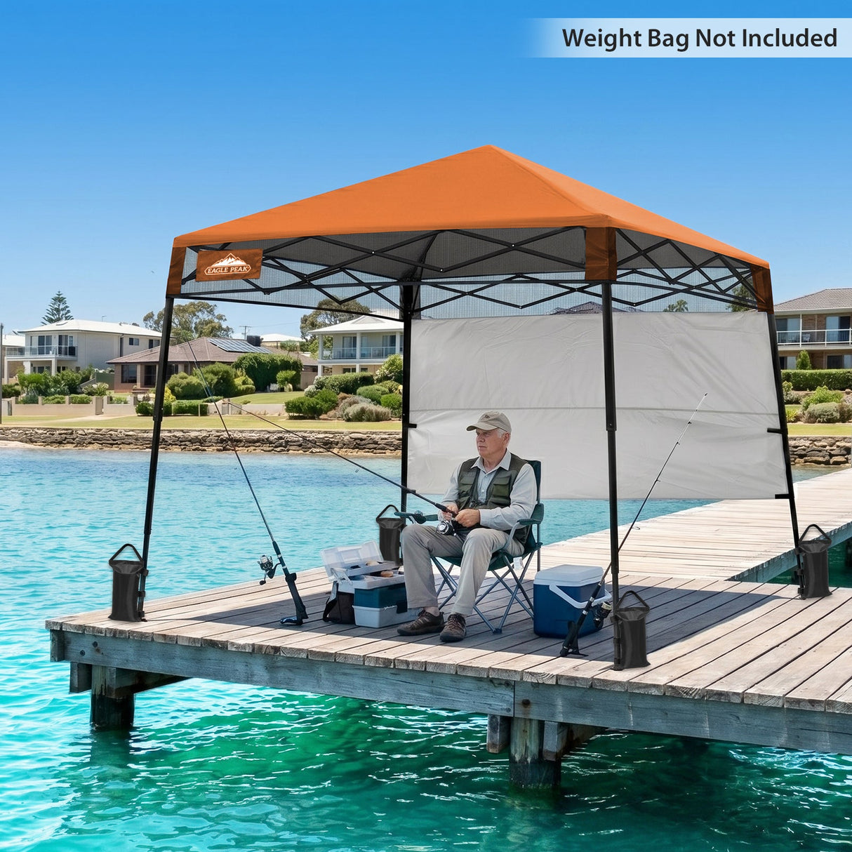 8x8 Pop Up Canopy Tent with Sidewall,8x8 Base 6x6 Top - Eagle Peak®