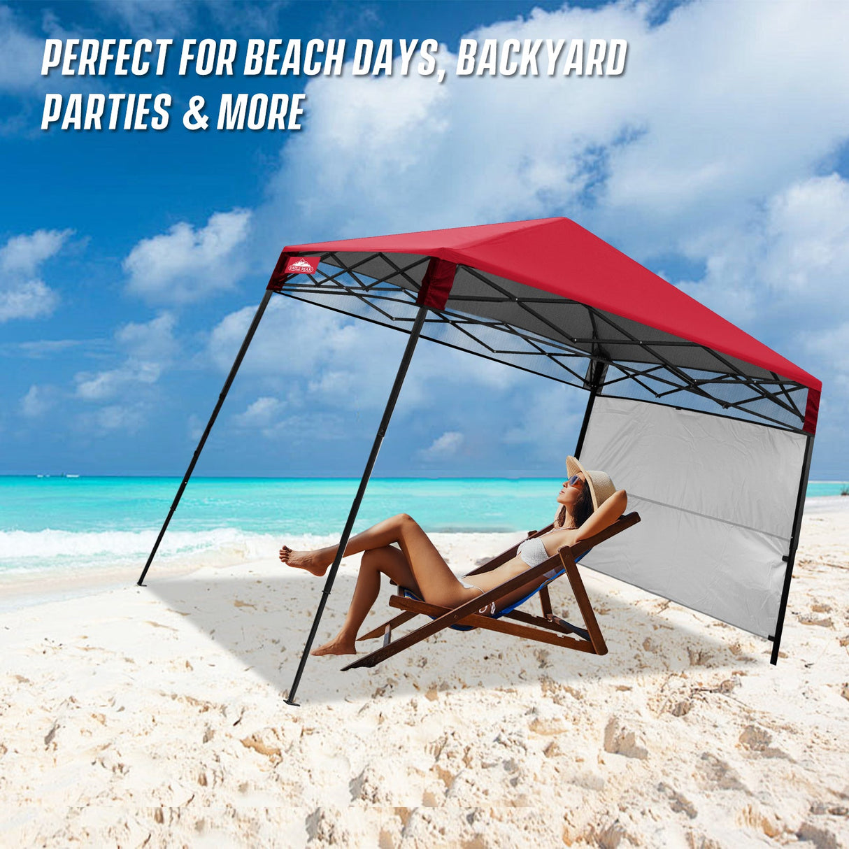 8x8 Pop Up Canopy Tent with Sidewall,8x8 Base 6x6 Top - Eagle Peak Custom Canopy Tent