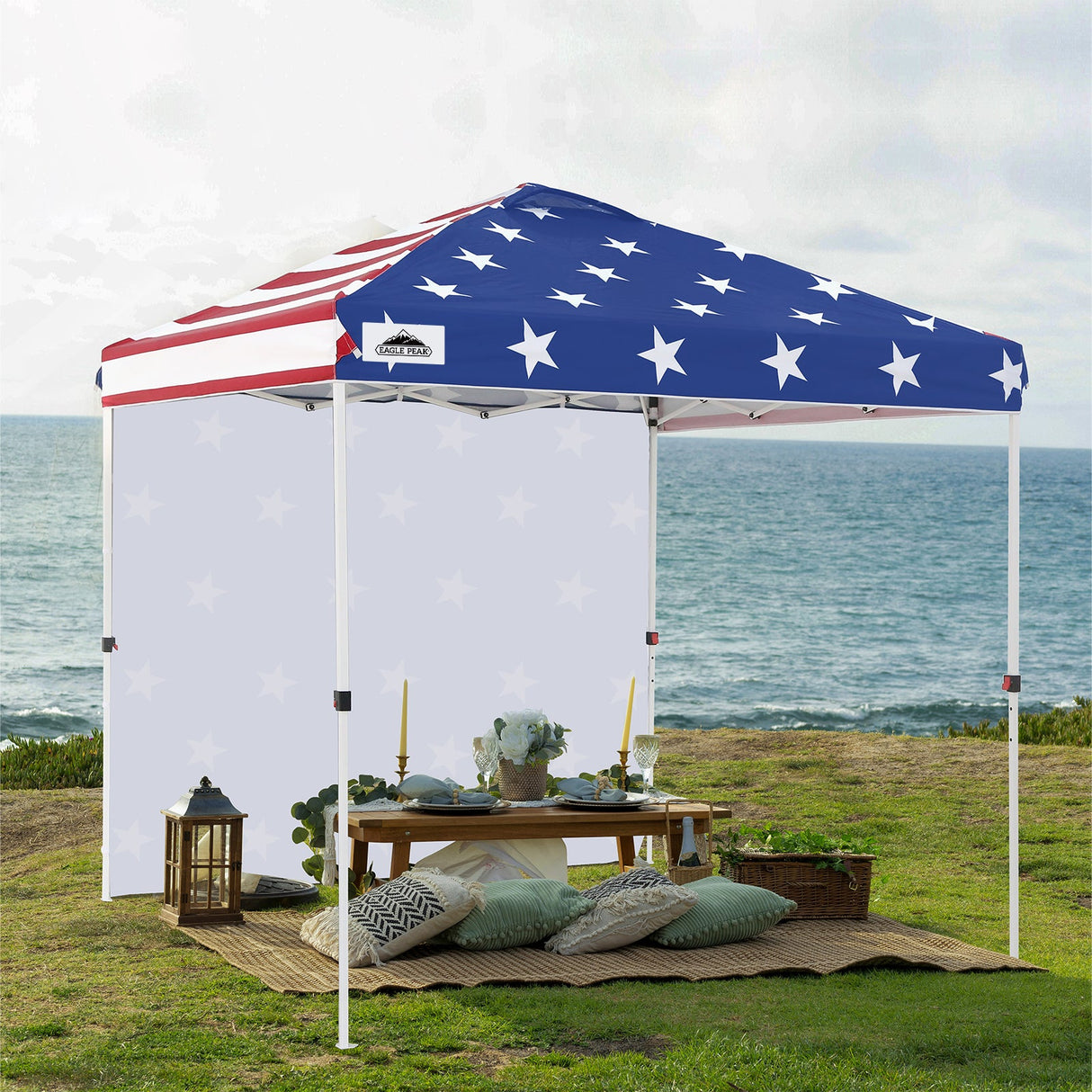 8x8 Pop Up Straight Leg Canopy with Sidewall - Eagle Peak®