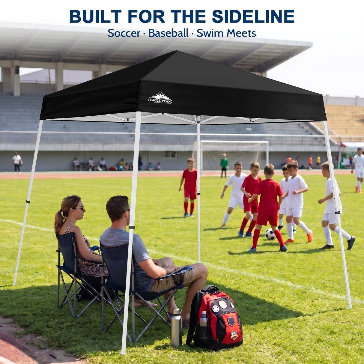 8x8 Slant Leg Pop-up Canopy Tent, Shelter 8x8 Base 6x6 Top - Eagle Peak®