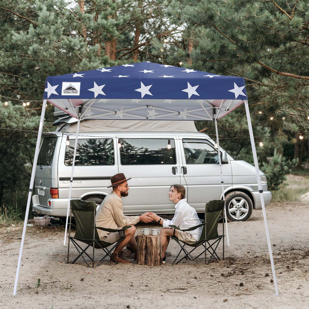 8x8 Slant Leg Pop - up Canopy Tent, Shelter 8x8 Base 6x6 Top - Eagle Peak Custom Canopy Tent