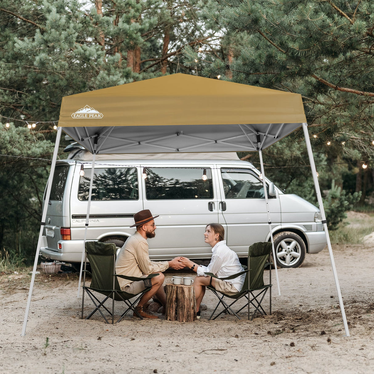 8x8 Slant Leg Pop - up Canopy Tent, Shelter 8x8 Base 6x6 Top - Eagle Peak Custom Canopy Tent
