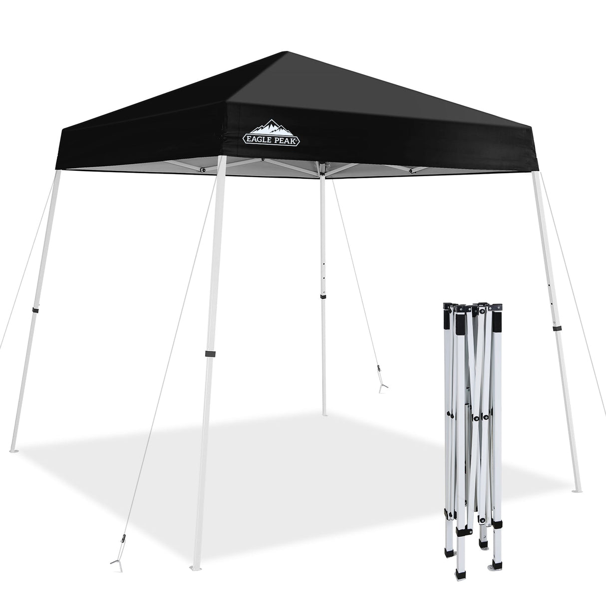 8x8 Slant Leg Pop - up Canopy Tent, Shelter 8x8 Base 6x6 Top - Eagle Peak Custom Canopy Tent
