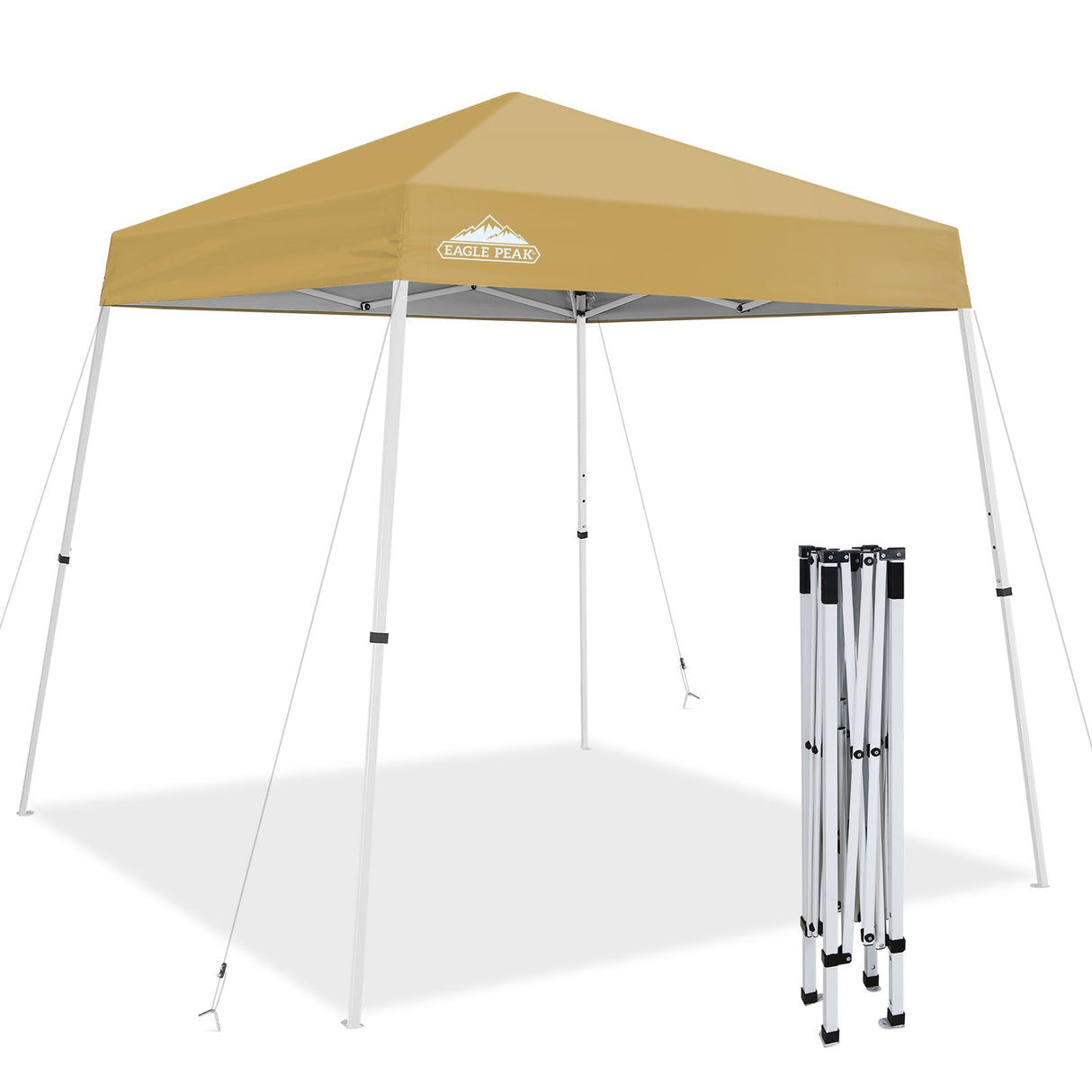 8x8 Slant Leg Pop - up Canopy Tent, Shelter 8x8 Base 6x6 Top - Eagle Peak Custom Canopy Tent