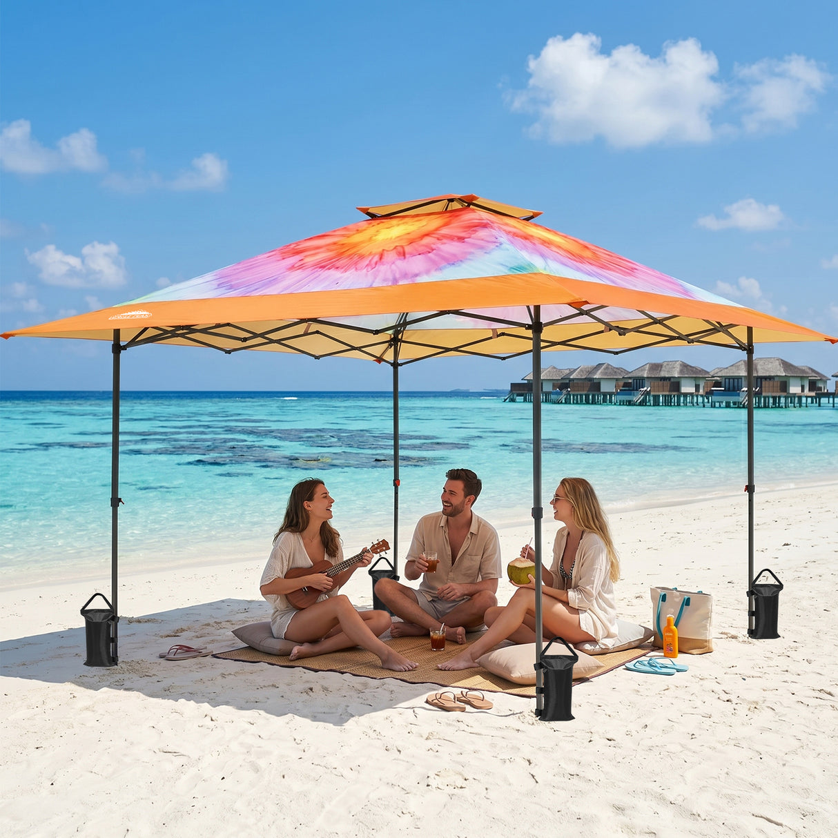 13x13 Straight Leg Pop Up Canopy Tent with 169 sqft of Shade