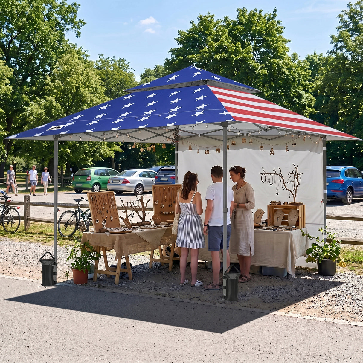 13x13 Pop Up Canopy Tent With Sidewall