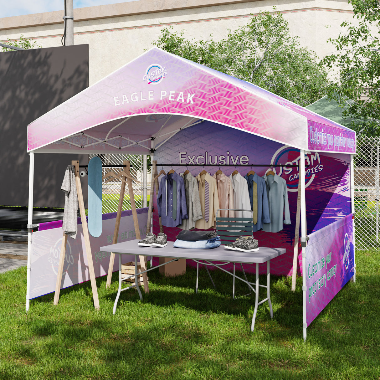 Alps Gable Roof custom Canopy Tent 10x10 with Logo, CLICK TO CONFIGURE - Package Prices Start at $489.99