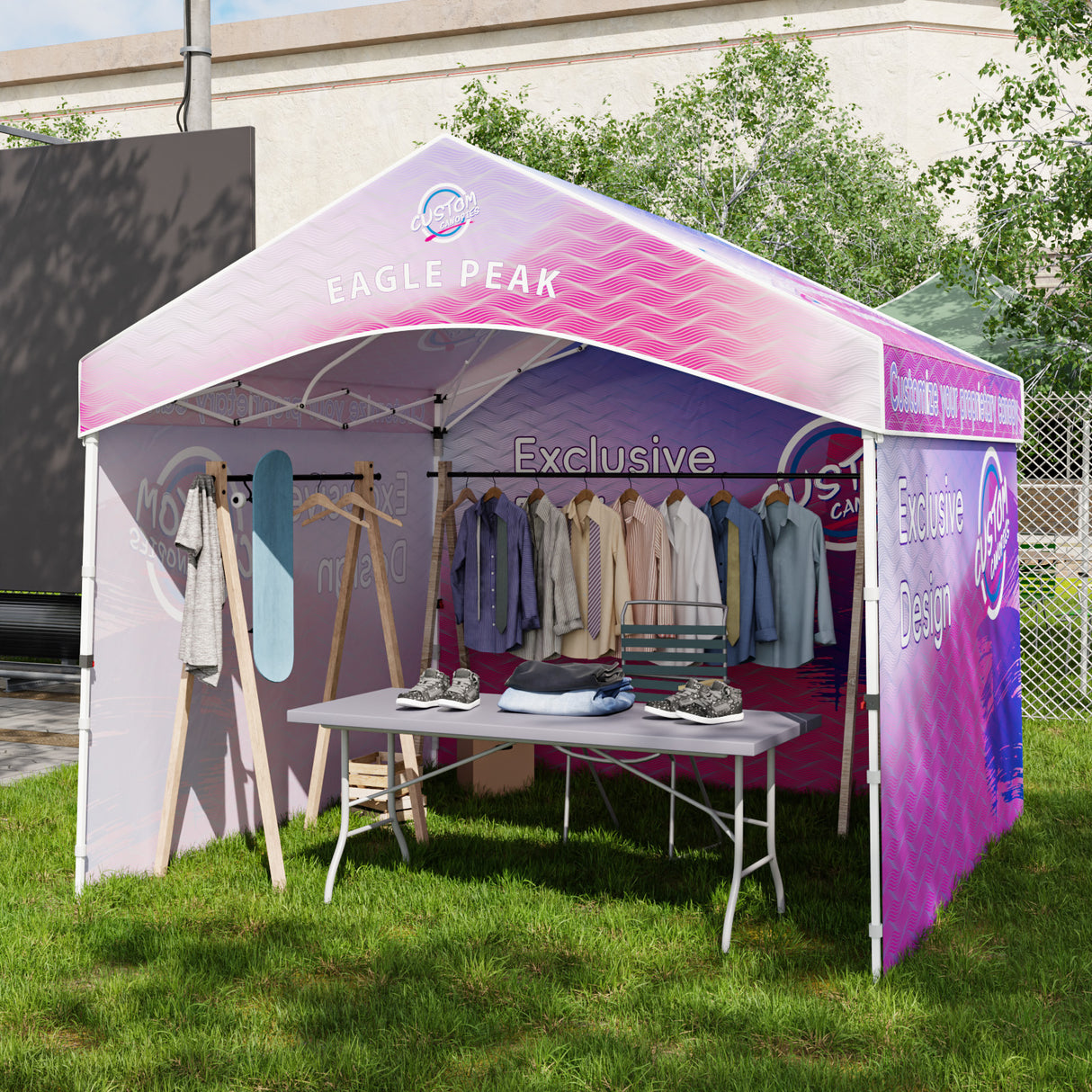 Alps Gable Roof custom Canopy Tent 10x10 with Logo, CLICK TO CONFIGURE - Package Prices Start at $489.99