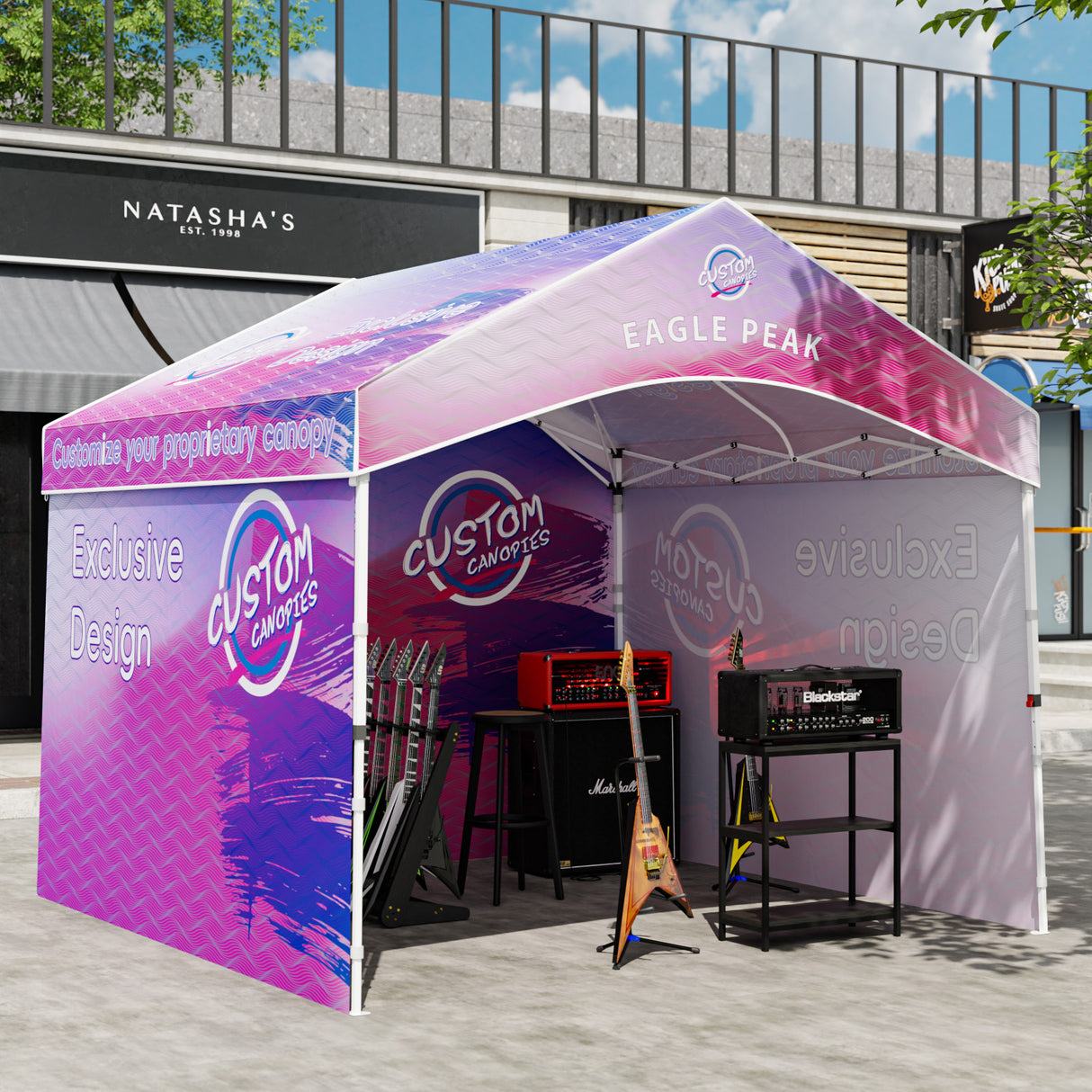 Alps Gable Roof custom Canopy Tent 10x10 with Logo, CLICK TO CONFIGURE - Package Prices Start at $489.99