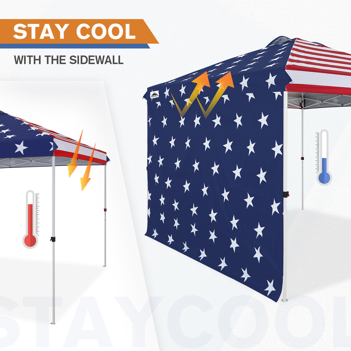 10x10 Commercial Pop up Canopy with 1 Sidewall