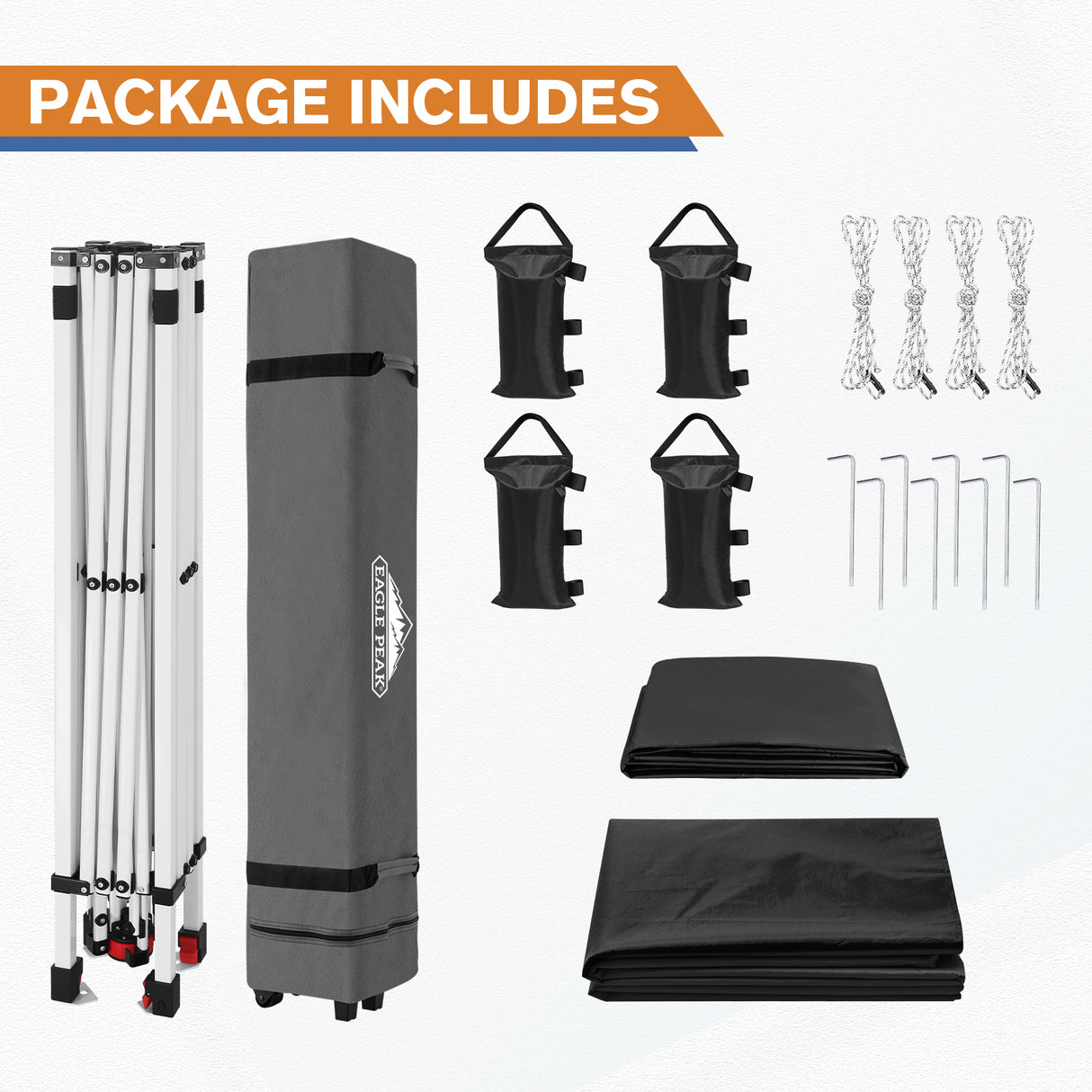 10x10 Commercial Pop up Canopy with 1 Sidewall