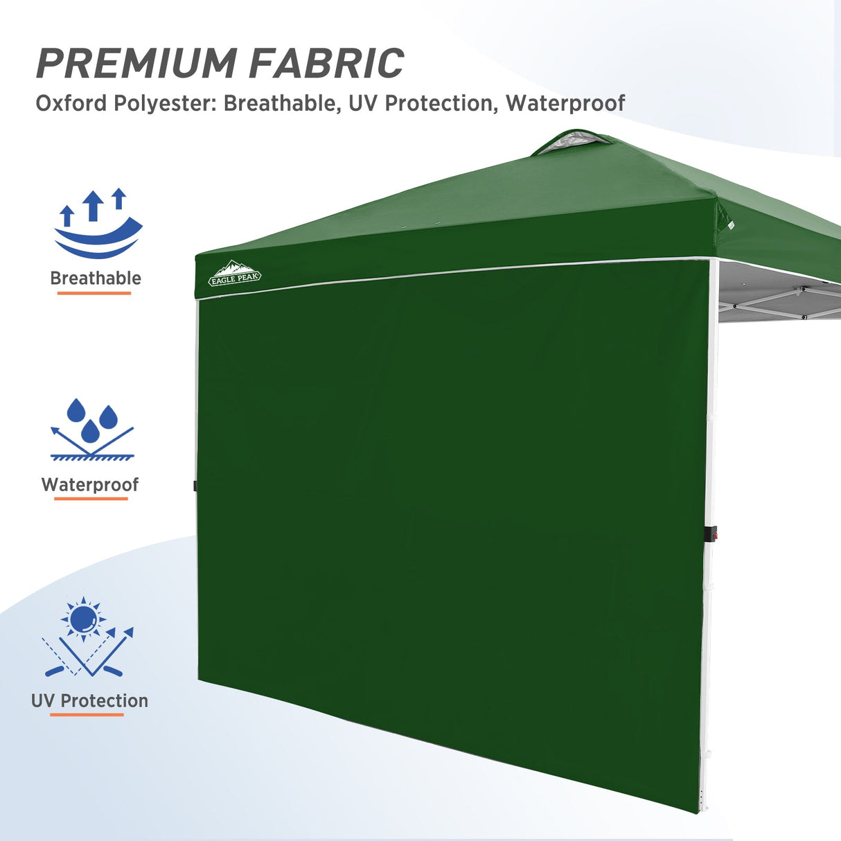 Canopy SunWall for E100 10x10 Straight Leg Pop Up Canopy, 1 Sidewall - Eagle Peak Custom Canopy Tent