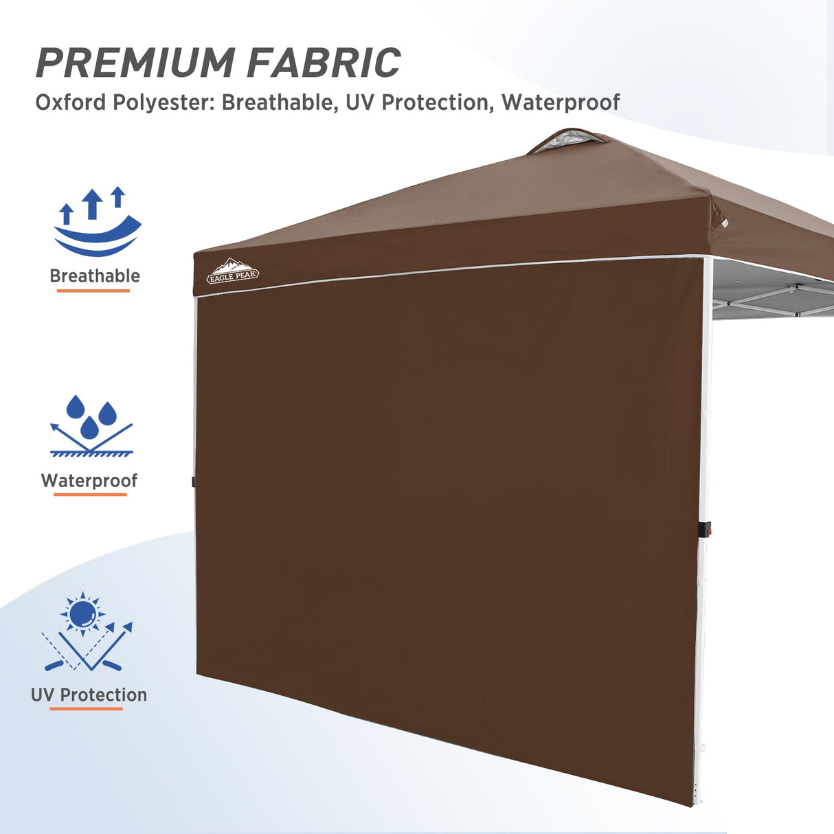 Canopy SunWall for E100 10x10 Straight Leg Pop Up Canopy, 1 Sidewall - Eagle Peak Custom Canopy Tent