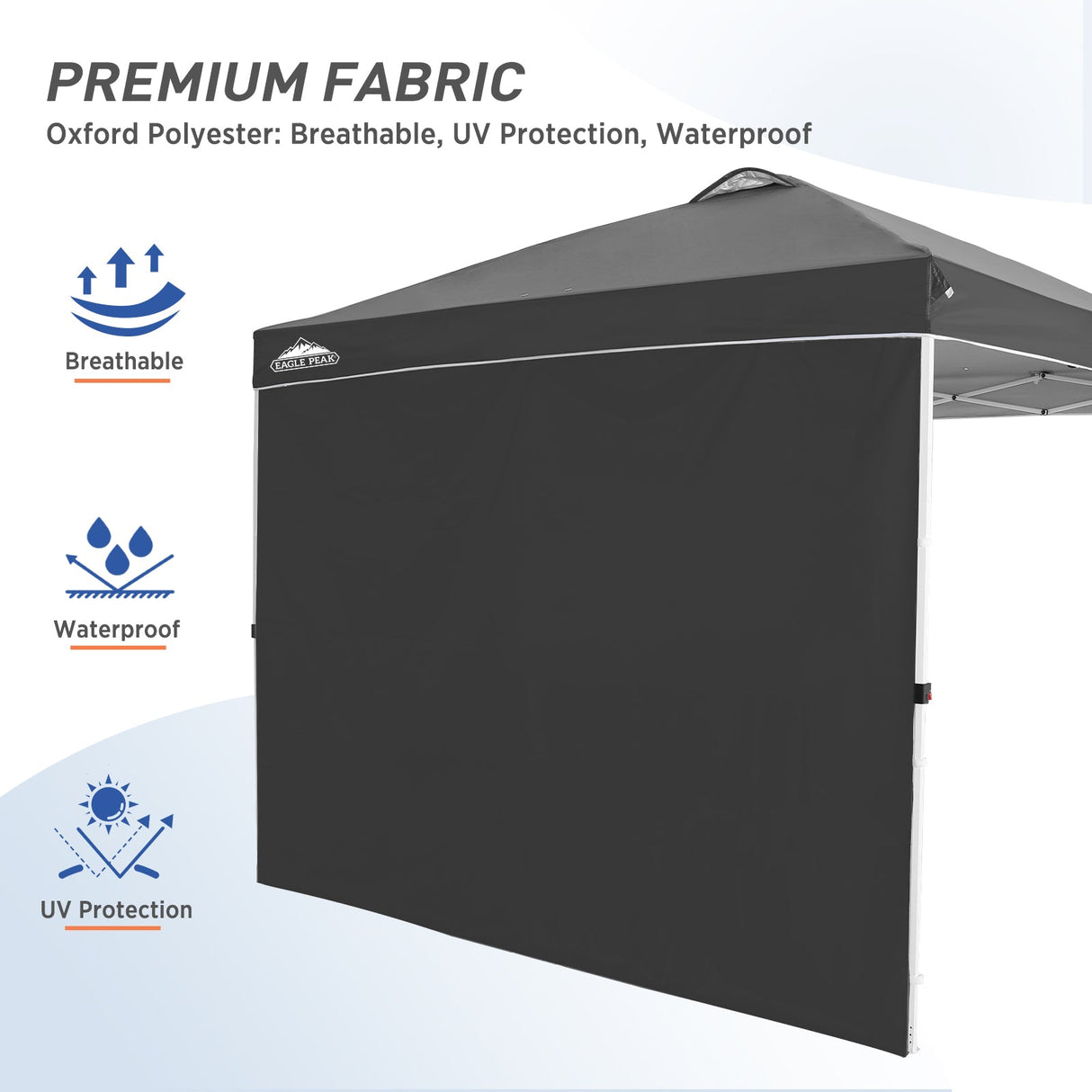 Canopy SunWall for E100 10x10 Straight Leg Pop Up Canopy, 1 Sidewall - Eagle Peak Custom Canopy Tent