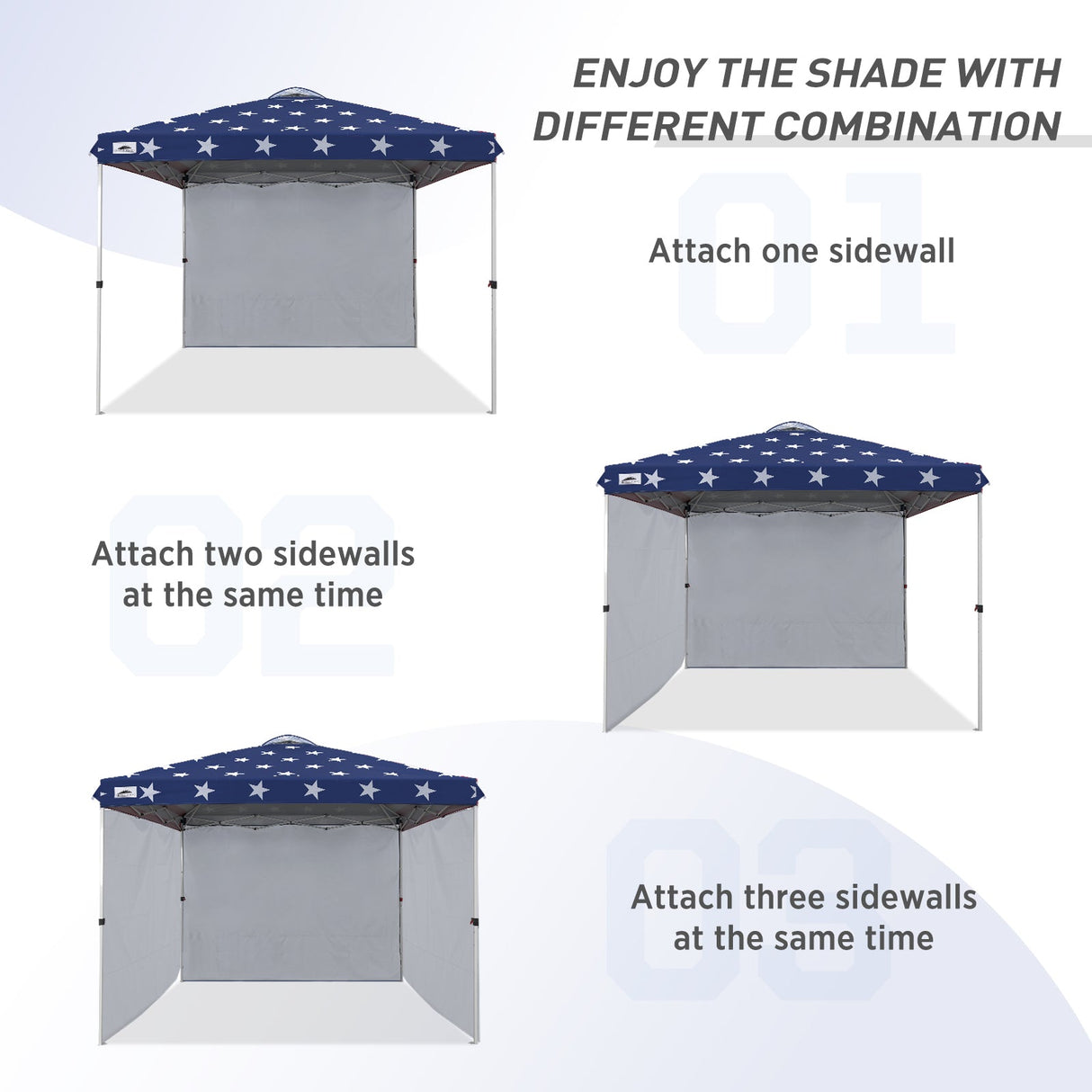 Canopy SunWall for E100 10x10 Straight Leg Pop Up Canopy, 1 Sidewall - Eagle Peak Custom Canopy Tent