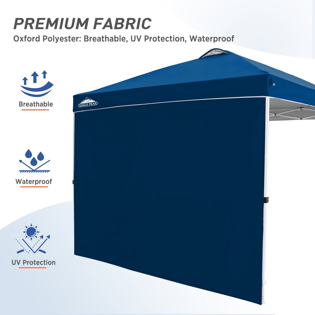Canopy SunWall for E100 10x10 Straight Leg Pop Up Canopy, 1 Sidewall - Eagle Peak Custom Canopy Tent