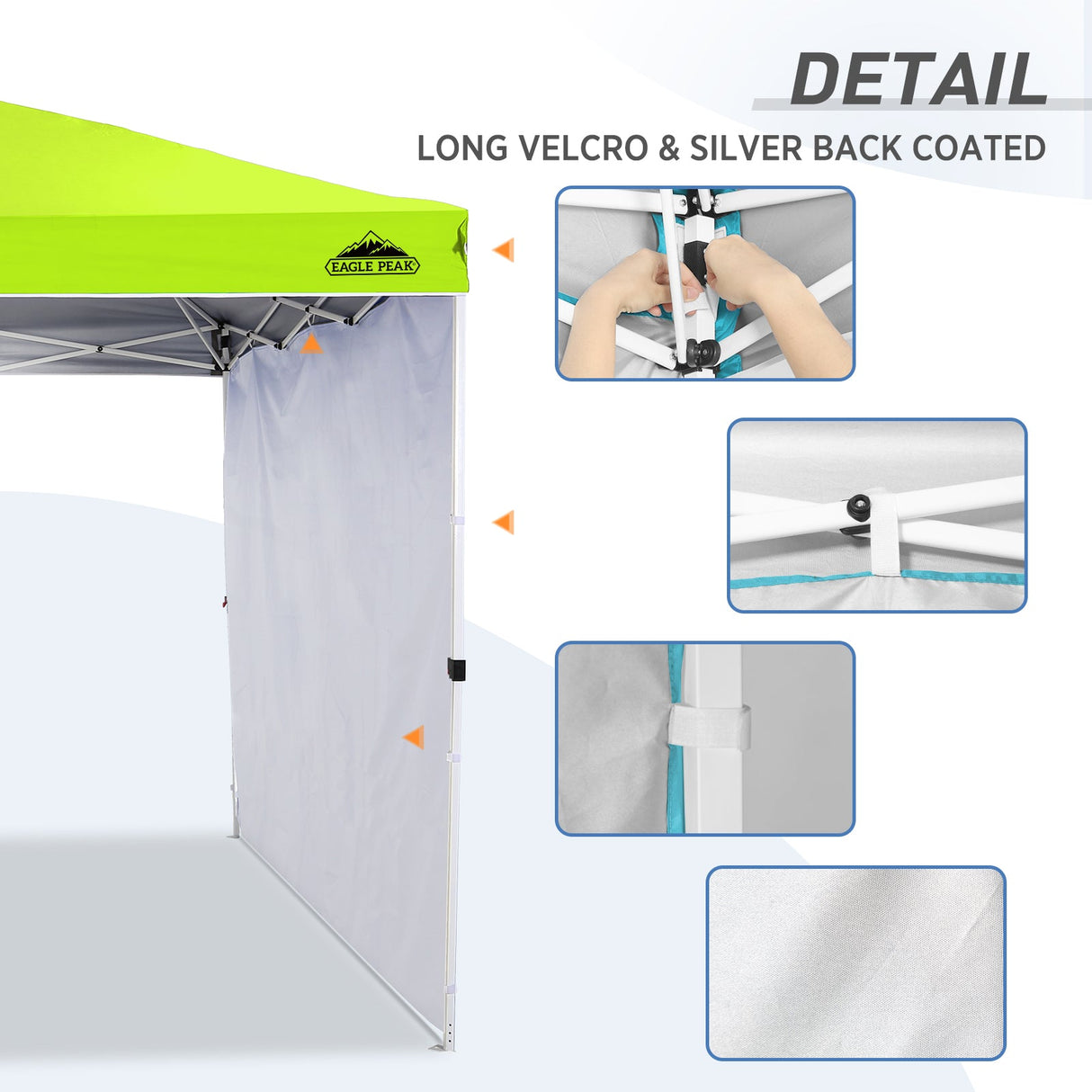 Canopy SunWall for E100 10x10 Straight Leg Pop Up Canopy, 1 Sidewall - Eagle Peak Custom Canopy Tent
