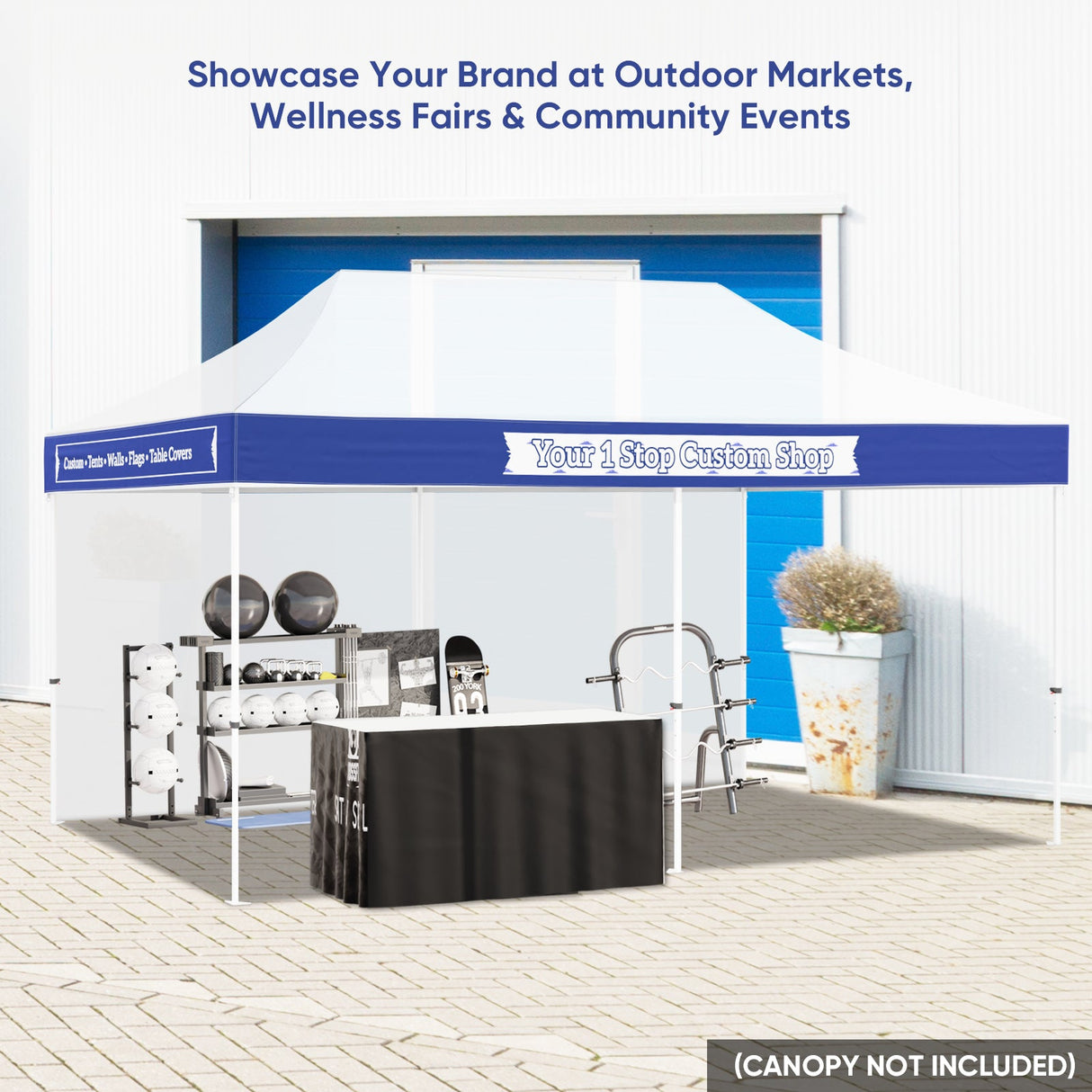 Custom Canopy Banner Personalized Banner with Logo for 10x10 Pop Up Canopy Tent Custom Sign - Eagle Peak Custom Canopy Tent