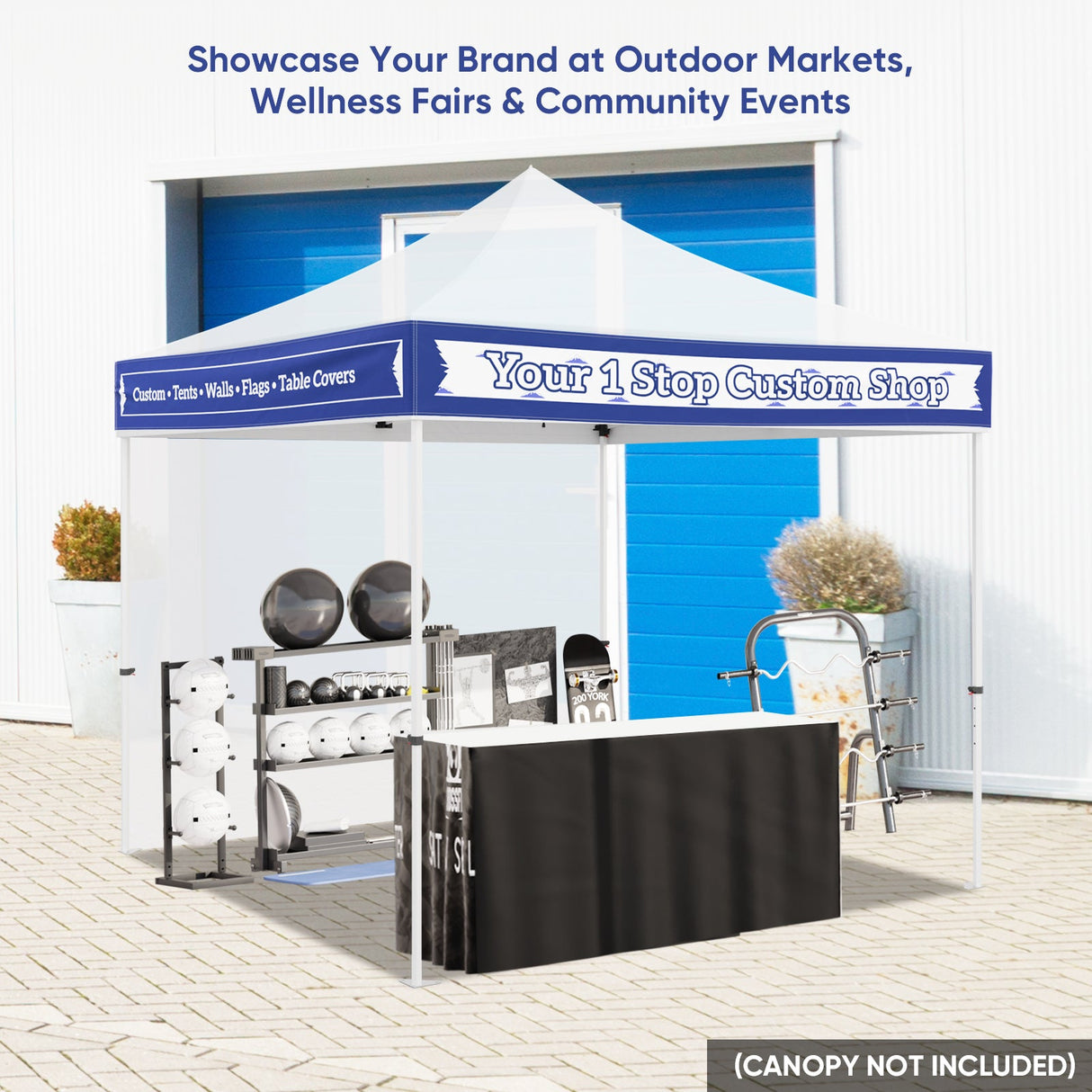 Custom Canopy Banner Personalized Banner with Logo for 10x10 Pop Up Canopy Tent Custom Sign - Eagle Peak Custom Canopy Tent